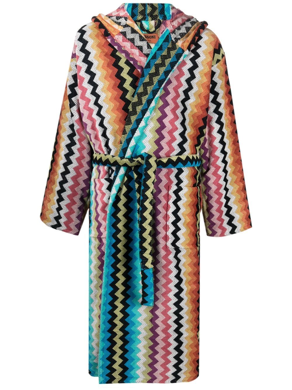 Missoni Home Z字形图案浴袍 - 蓝色