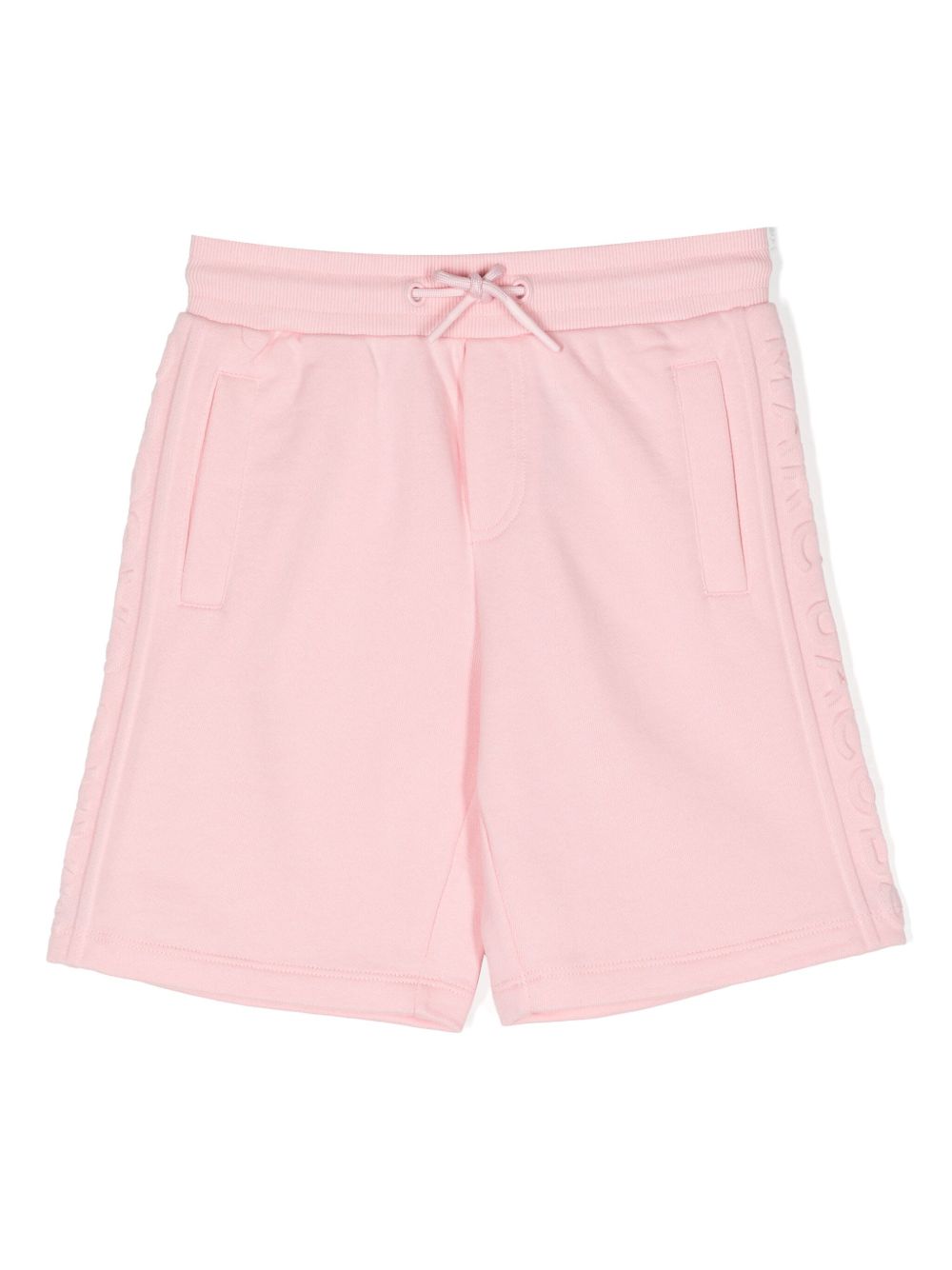 Marc Jacobs Kids logo压纹抽绳短裤 - 粉色