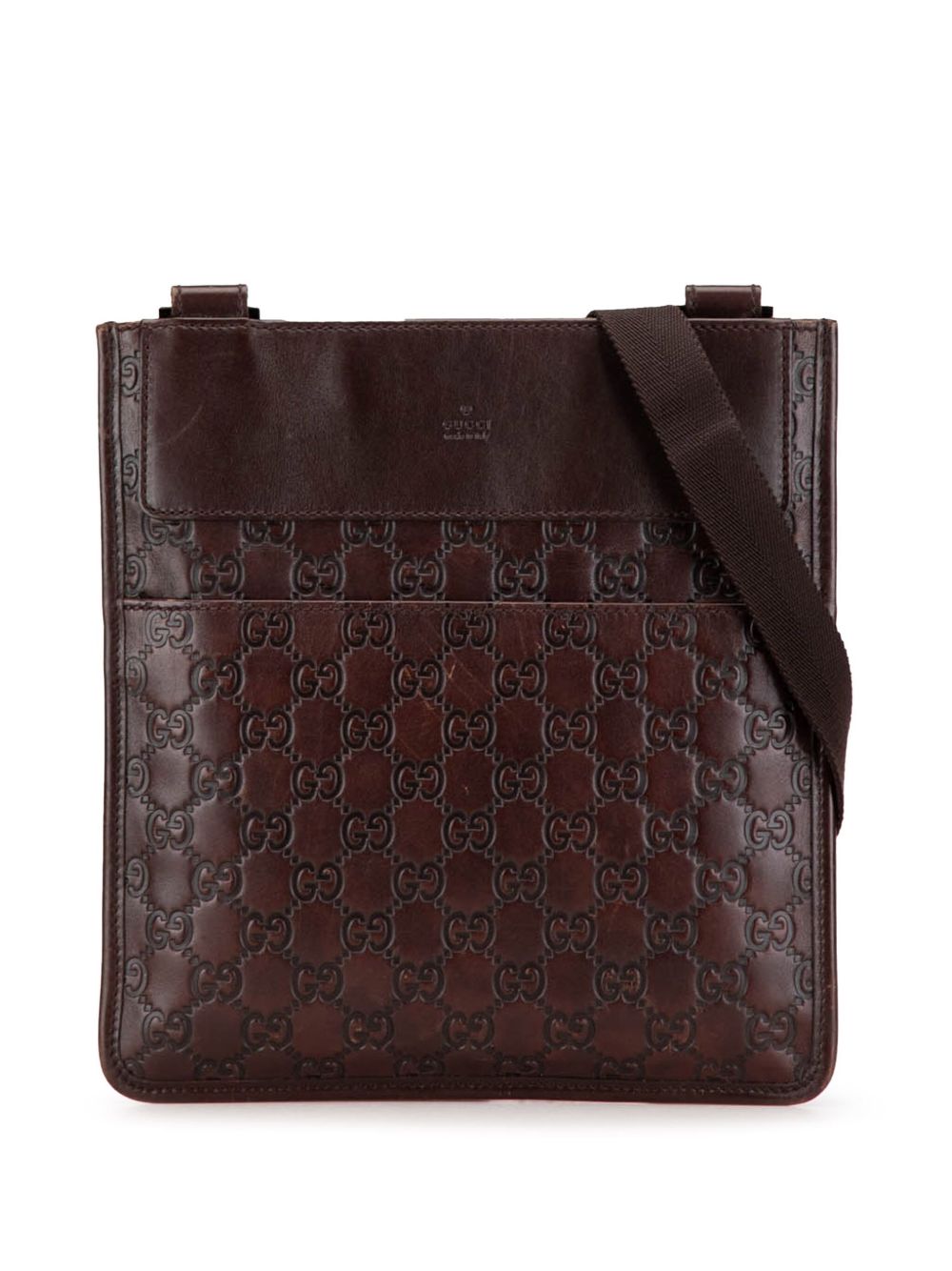 Gucci Pre-Owned 2000-2015 Guccissima Crossbody clutch bag - 褐色