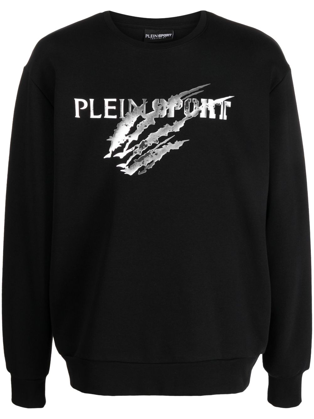 Plein Sport LS Scratch logo印花卫衣 - 黑色