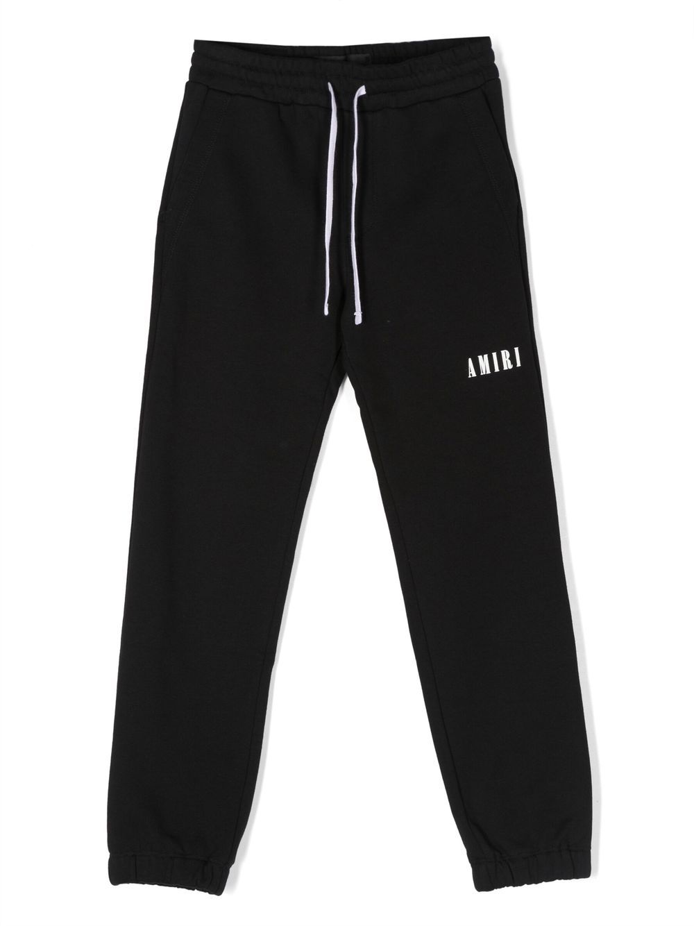AMIRI KIDS logo印花棉运动裤 - 黑色