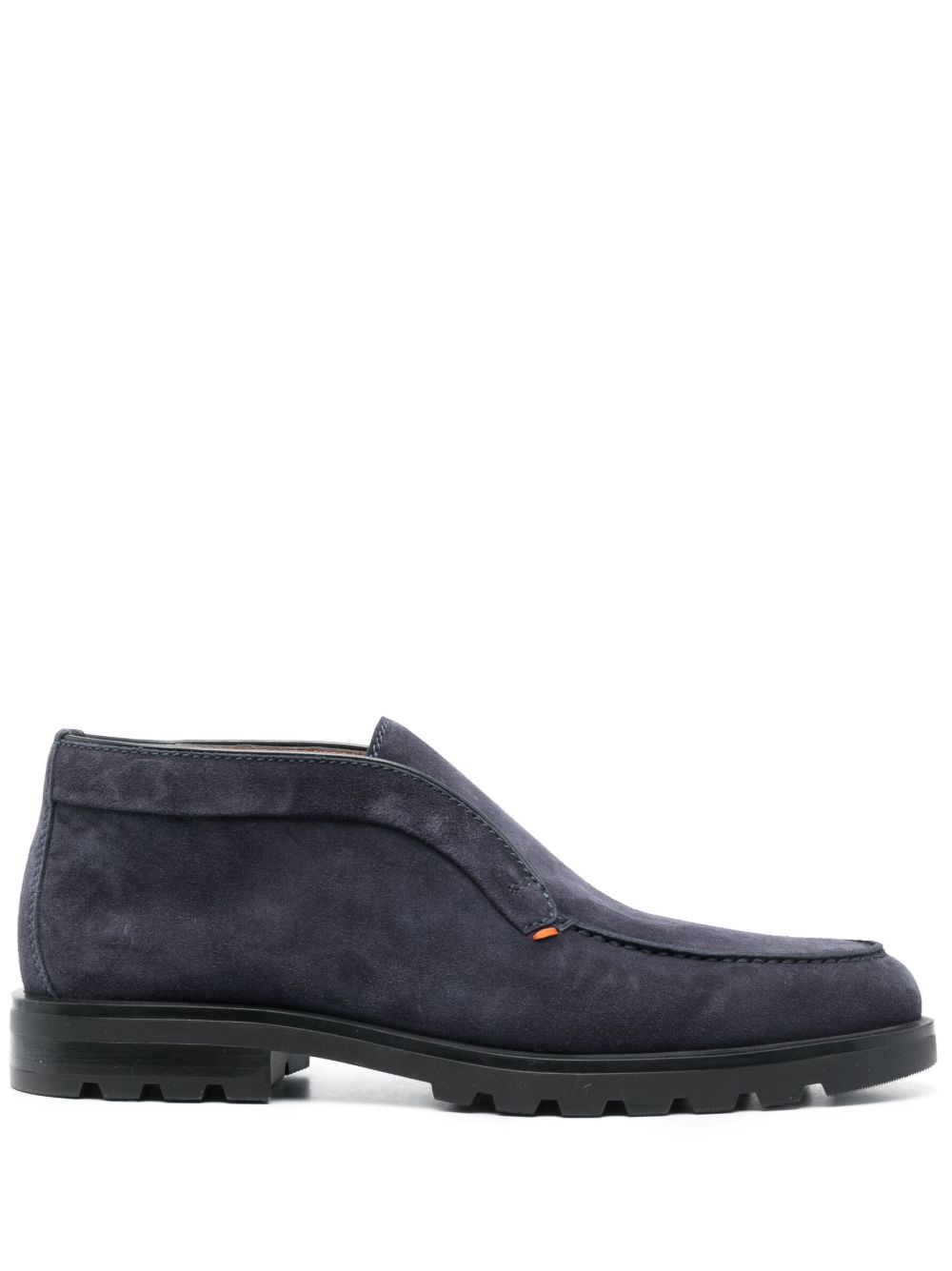 Santoni Detroit Rock 绒面皮及踝靴 - 蓝色