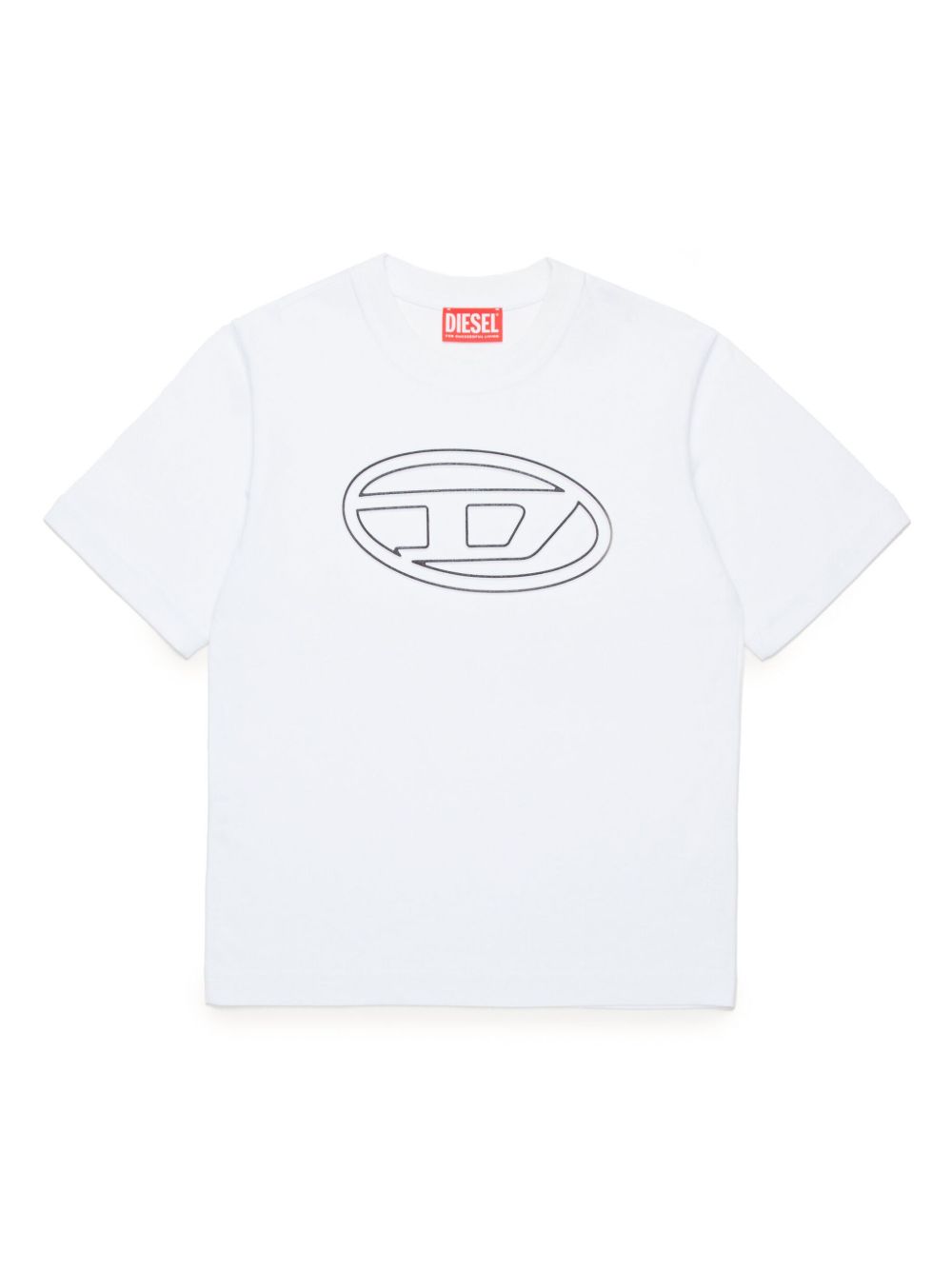 Diesel Kids logo印花棉T恤 - 白色