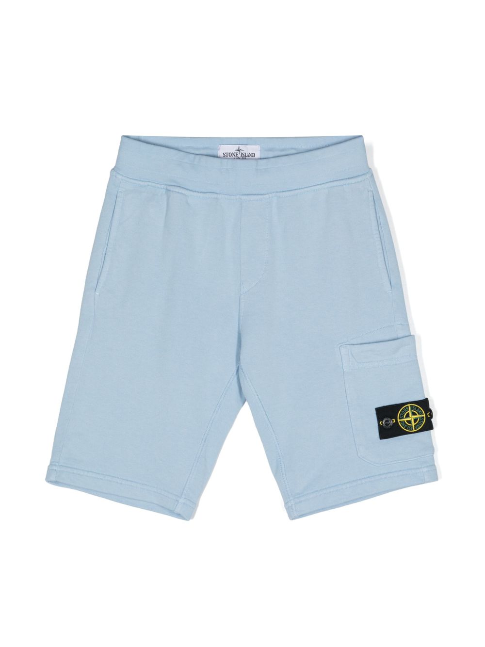 Stone Island Junior 罗盘徽章短裤 - 蓝色