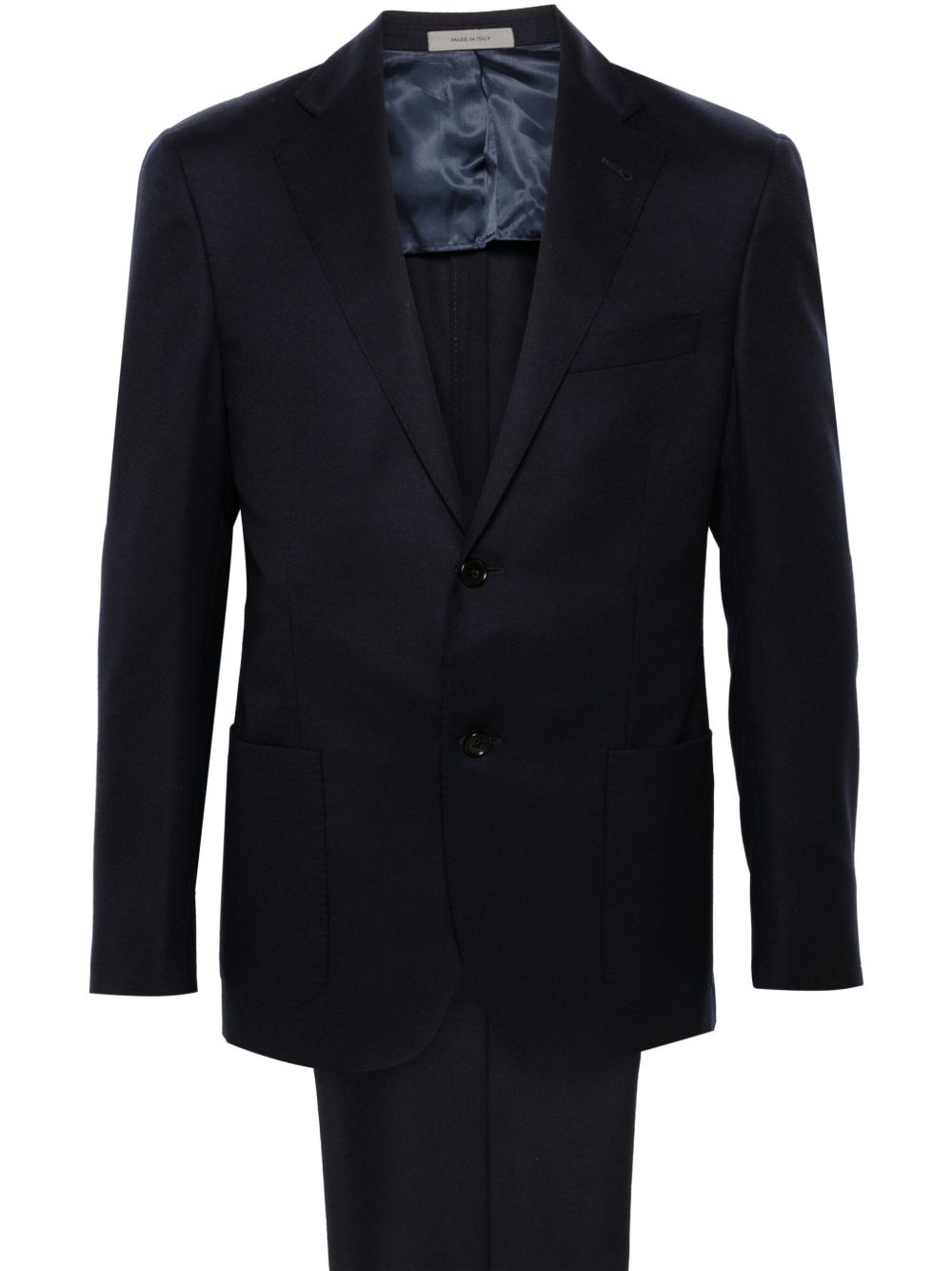 Corneliani 初剪羊毛西装套装 - 蓝色