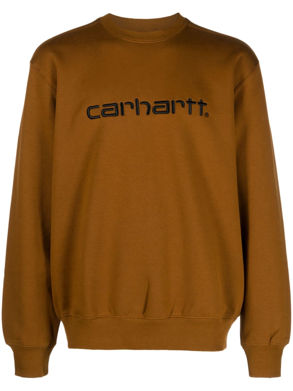 Carhartt WIP logo刺绣平纹针织卫衣 - 褐色