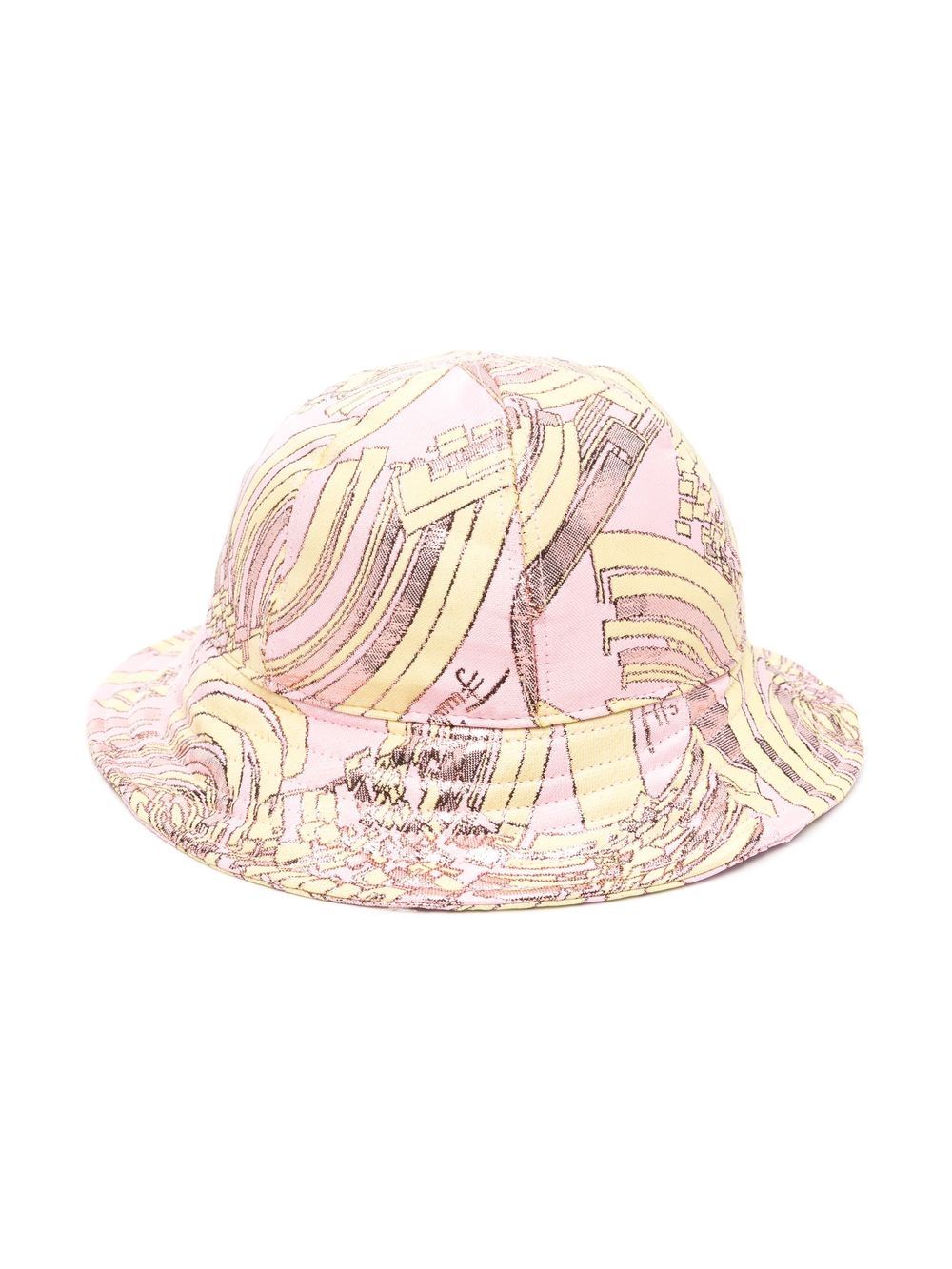 PUCCI Junior 图案印花渔夫帽 - 粉色