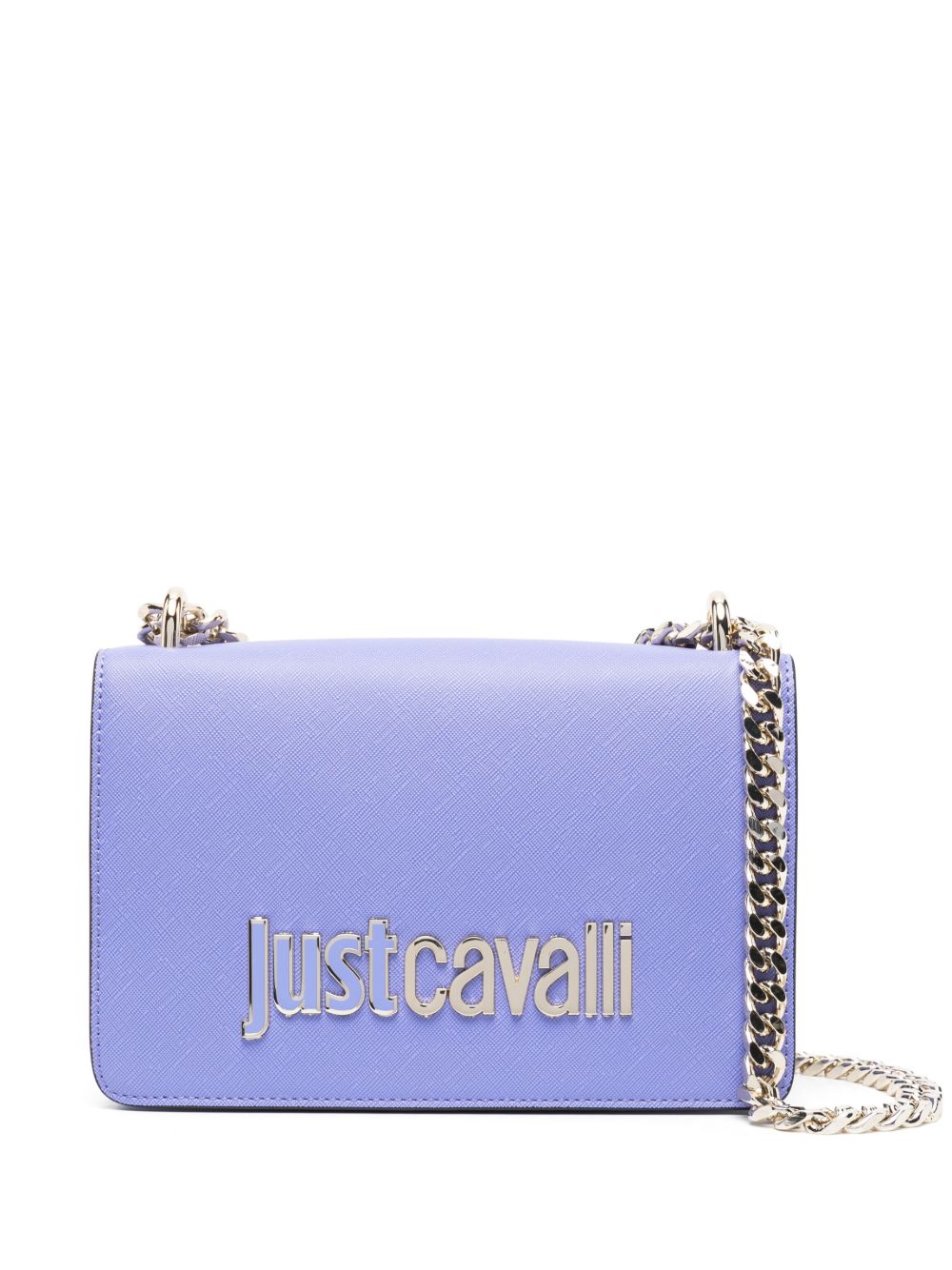 Just Cavalli logo斜挎包 - 紫色