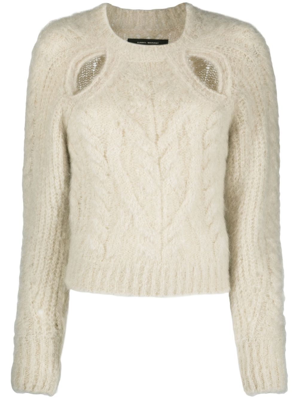 ISABEL MARANT Paloma 粗绞花针织毛衣 - 中性色