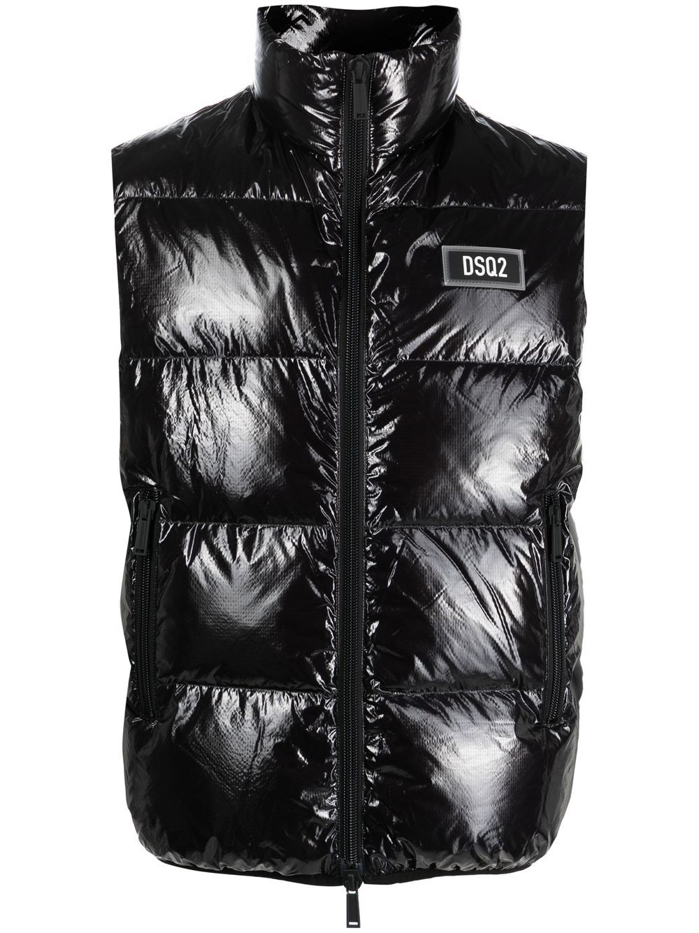 DSQUARED2 Icon 条纹填充夹克 - 黑色