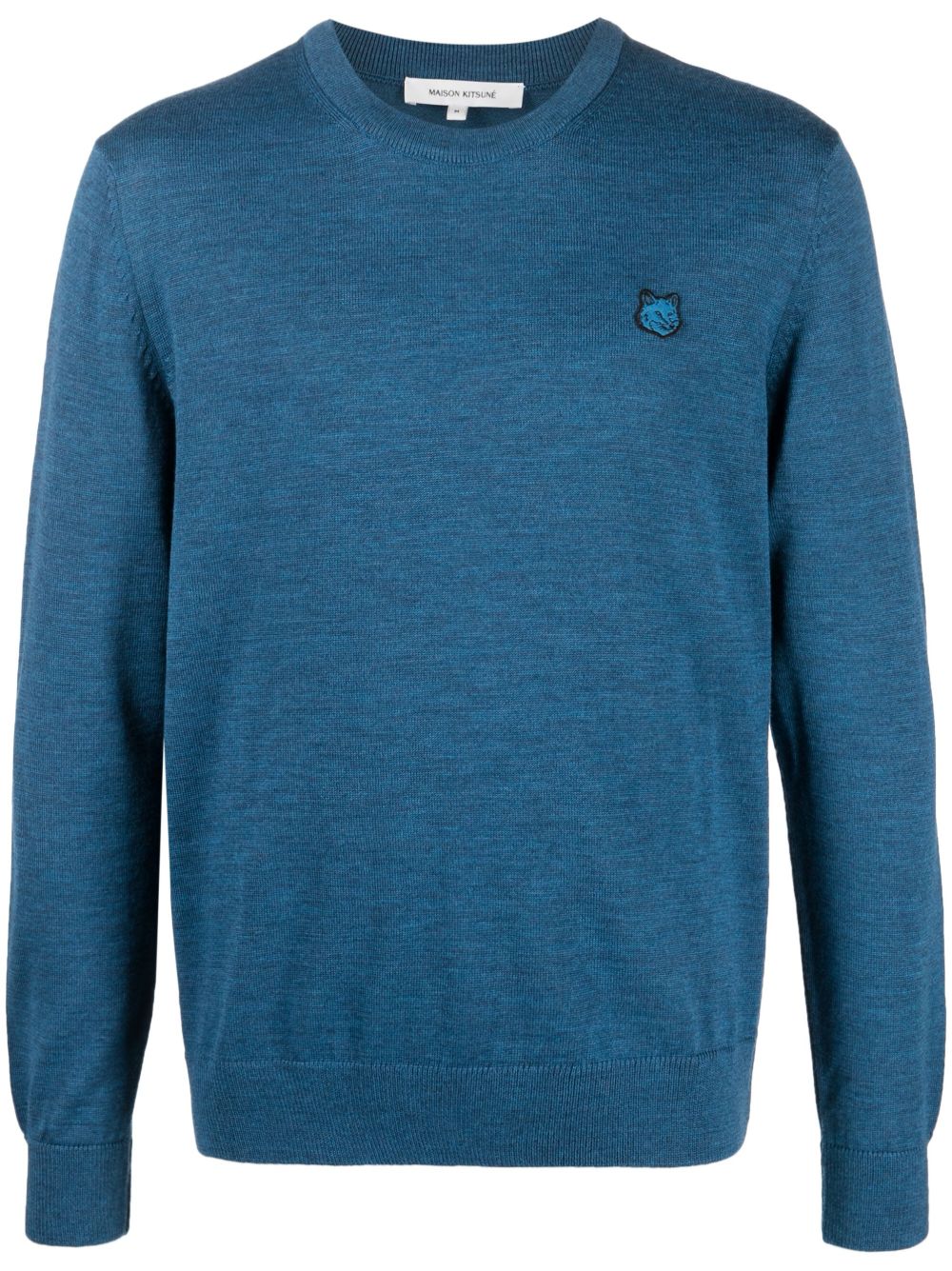 Maison Kitsuné 长袖羊毛毛衣 - 蓝色