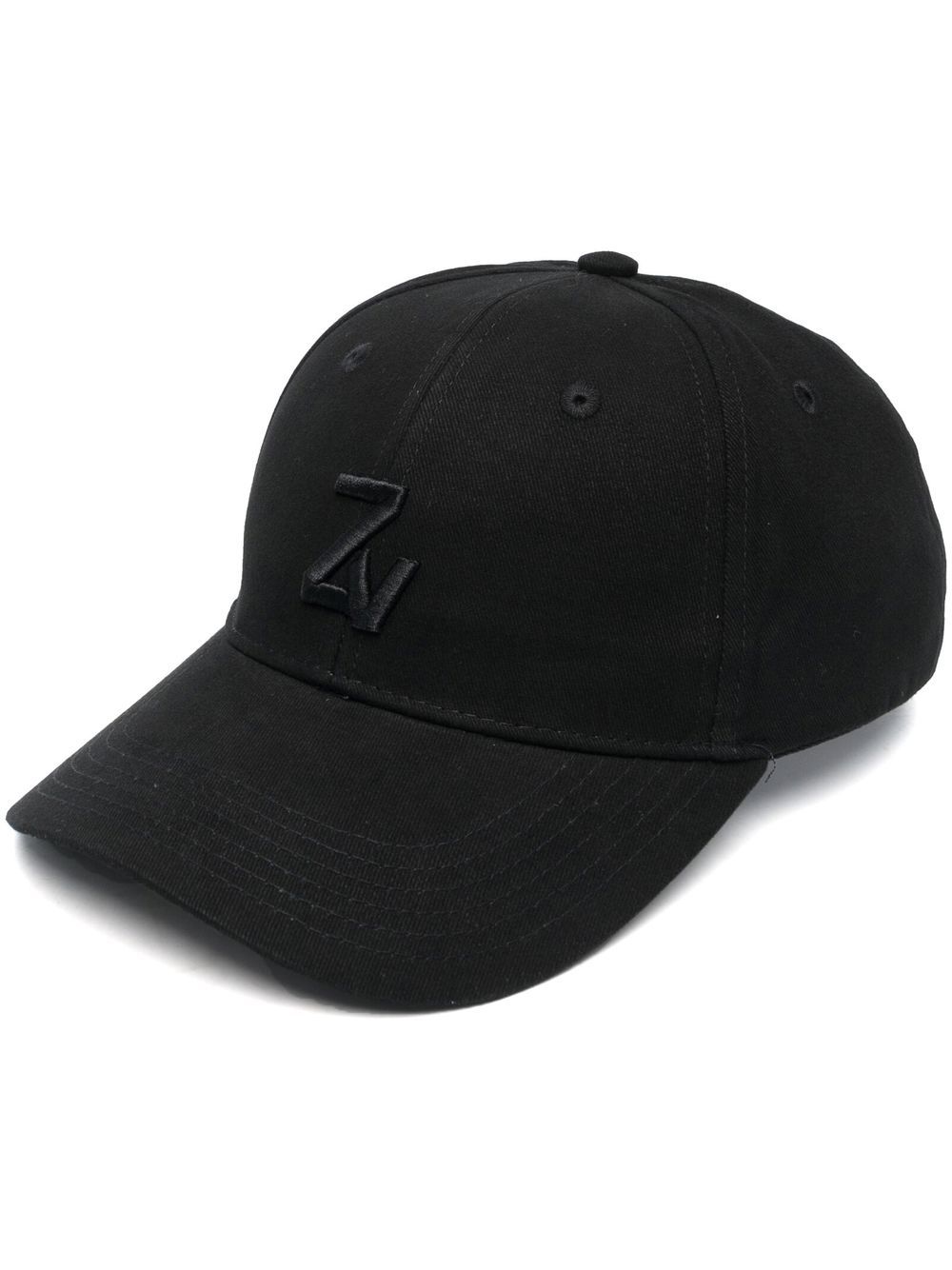 Zadig&Voltaire logo刺绣棒球帽 - 黑色