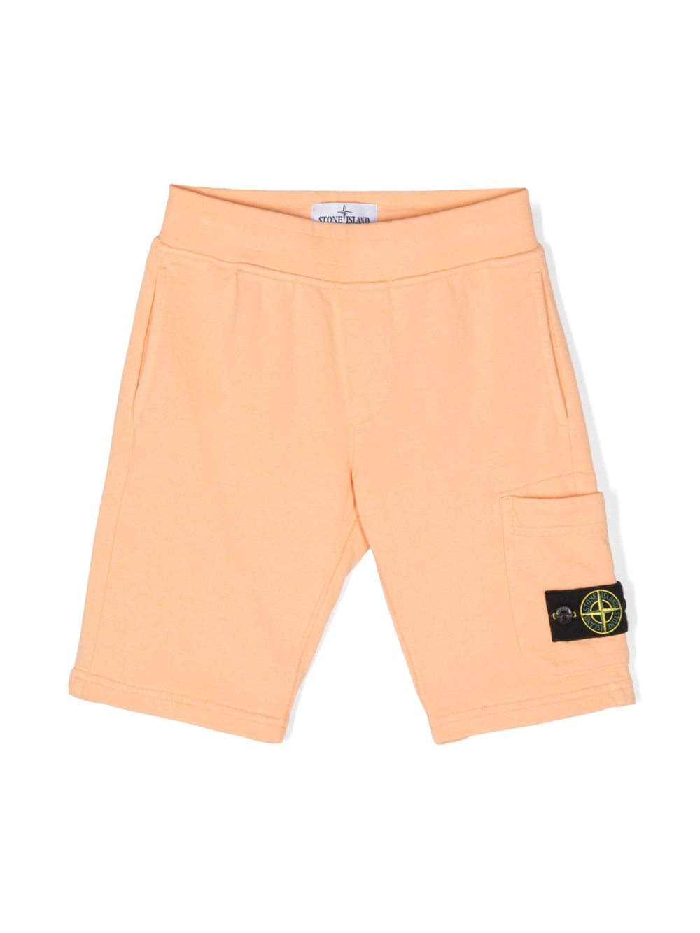 Stone Island Junior Compass 徽章运动短裤 - 橘色