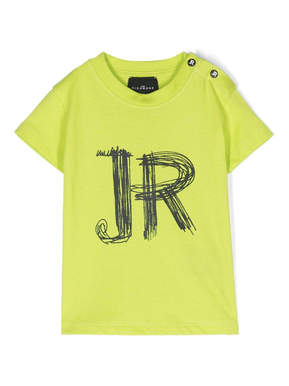 John Richmond Junior 经典logo印花棉T恤 - 绿色