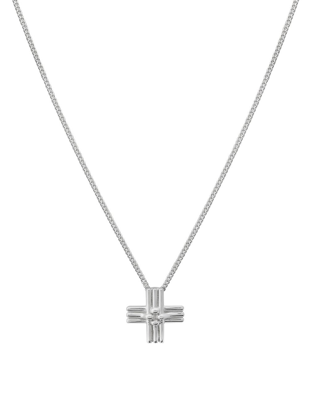 TANE México 1942 Knitted Cross 吊饰项链 - 银色
