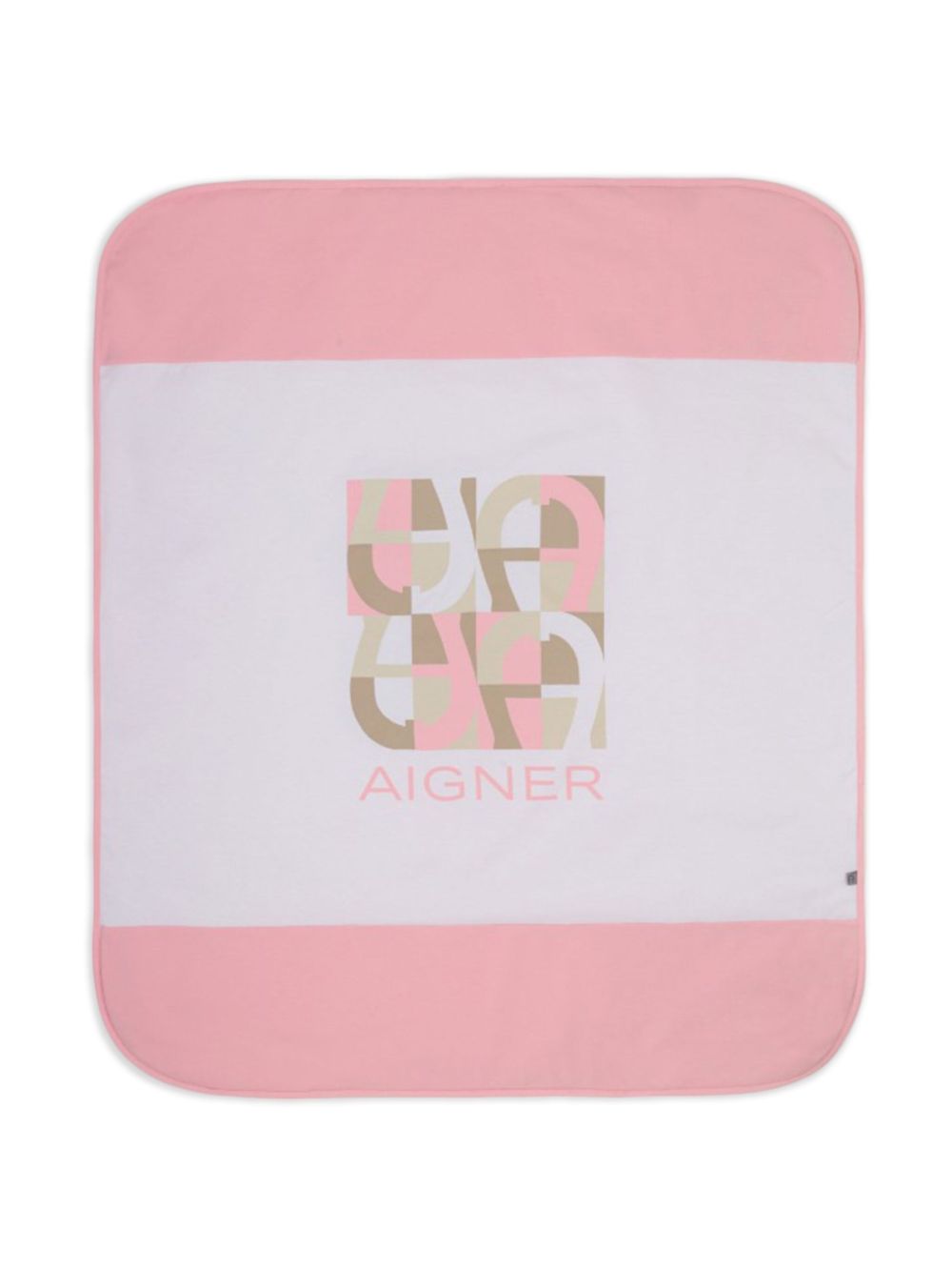 Aigner Kids logo印花毯子 - 白色
