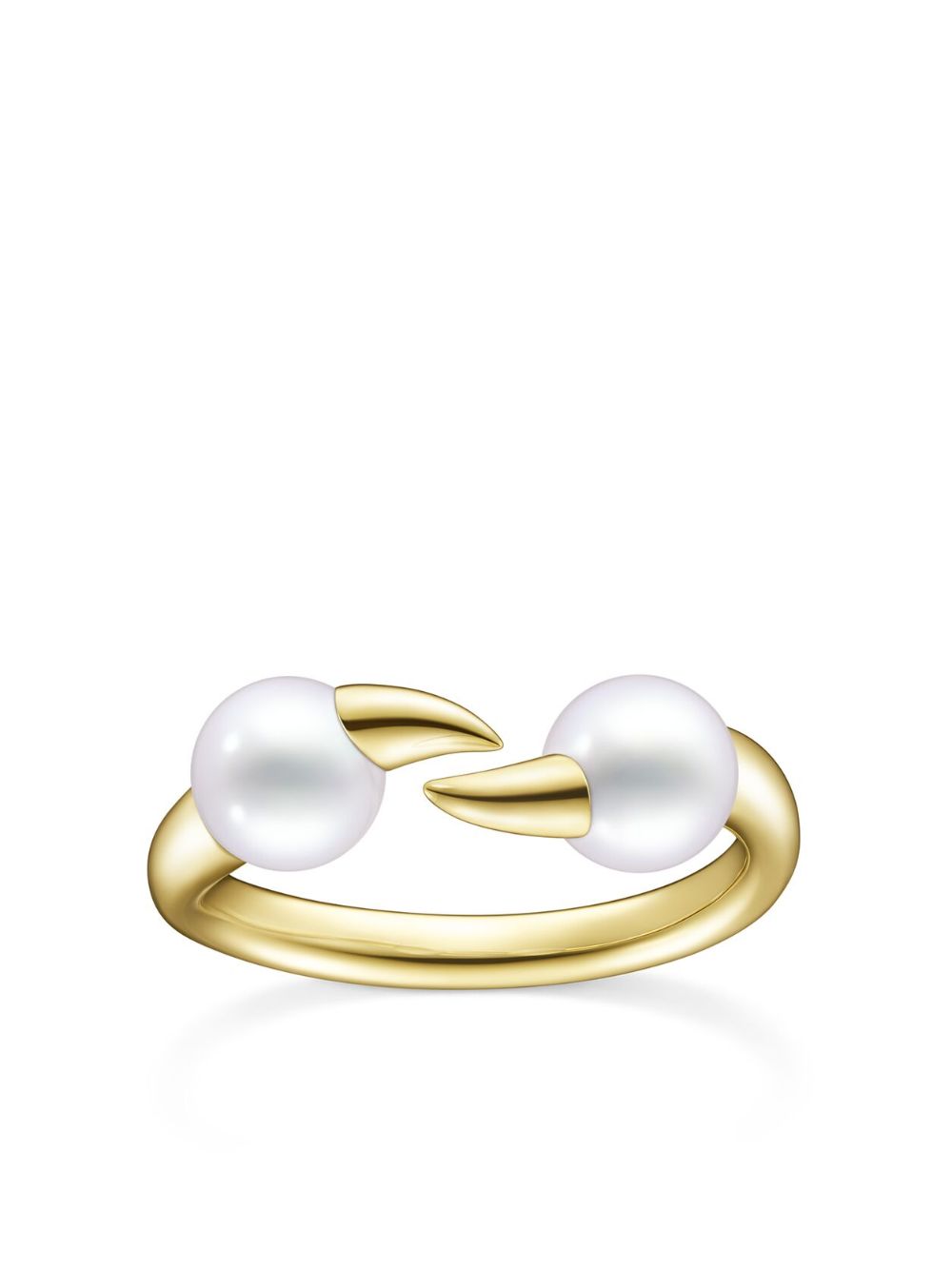 TASAKI 18K黄金 Collection Line Danger Fang 珍珠戒指 - 金色
