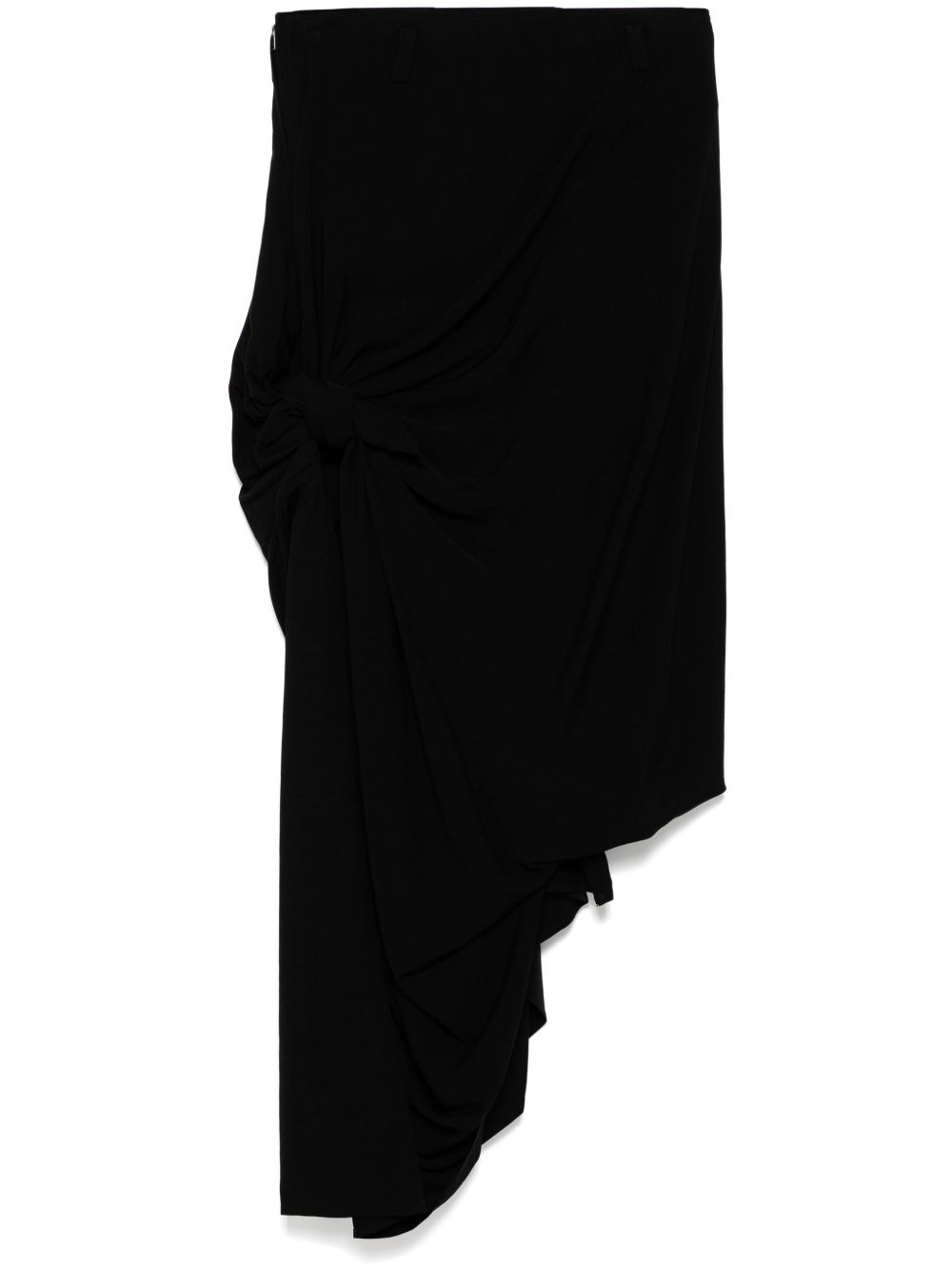 Yohji Yamamoto 垂坠半身裙 - 黑色