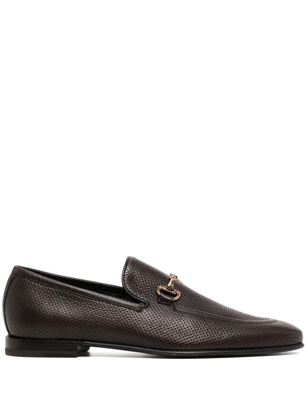 Barrett horsebit-buckle leather loafers - 褐色