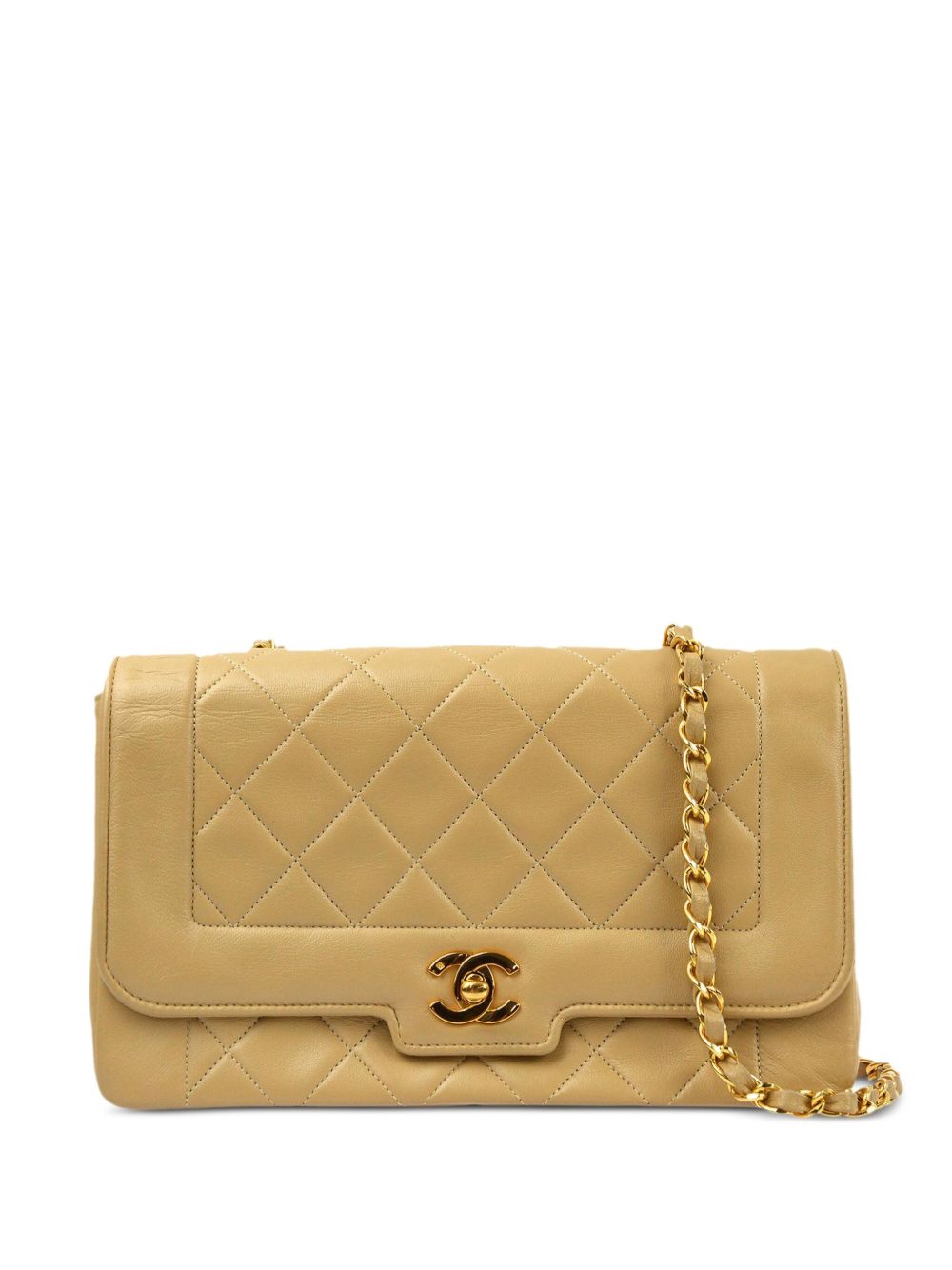 CHANEL Pre-Owned Border Flap 中号单肩包（1990年典藏款） - 中性色