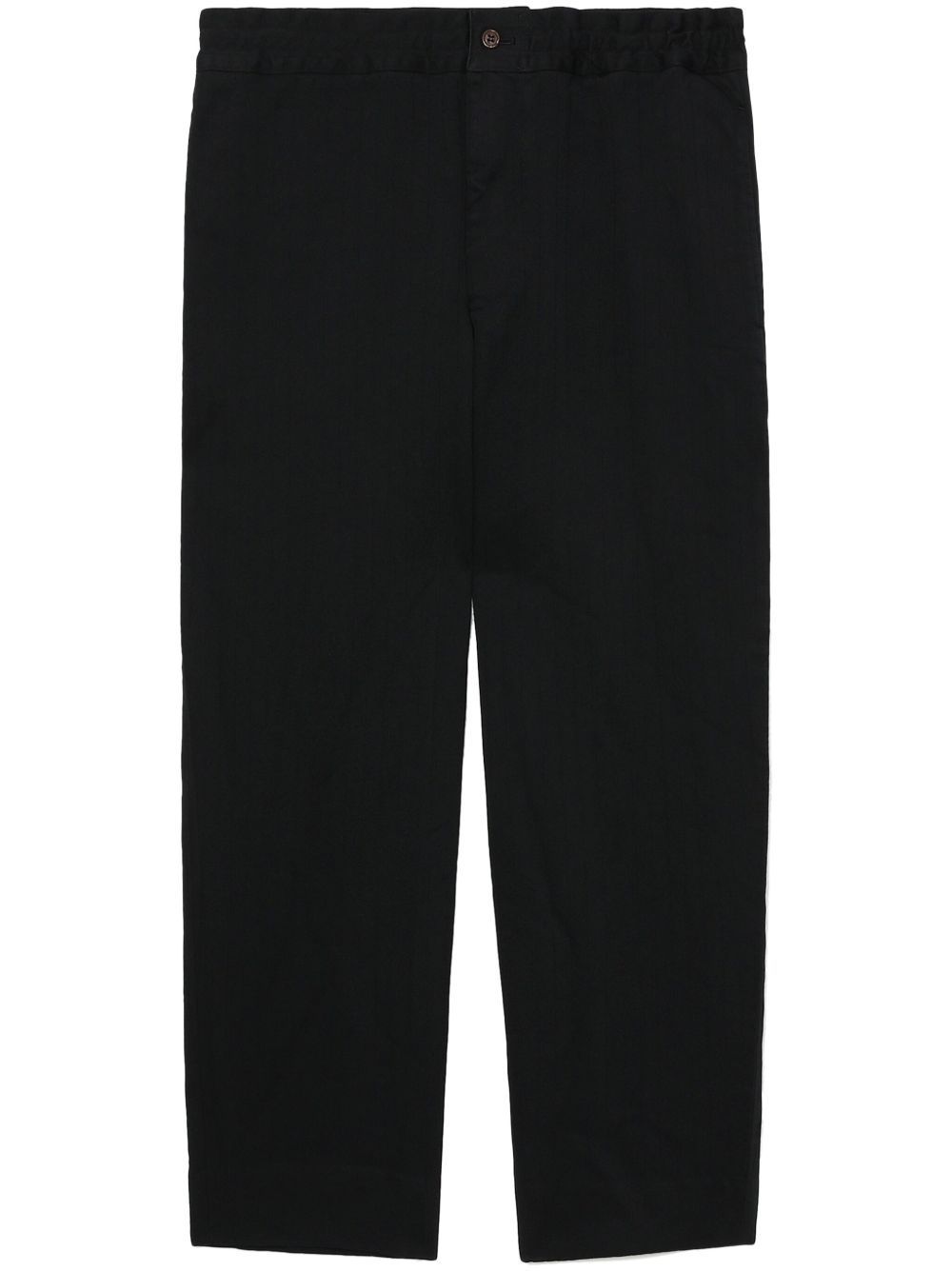 Comme des Garçons Homme Deux 纯色直筒裤 - 黑色