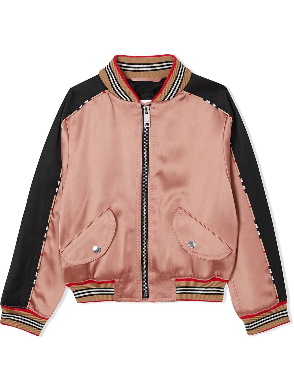 Burberry Kids 博柏利 麋鹿图案飞行员夹克 - 粉色