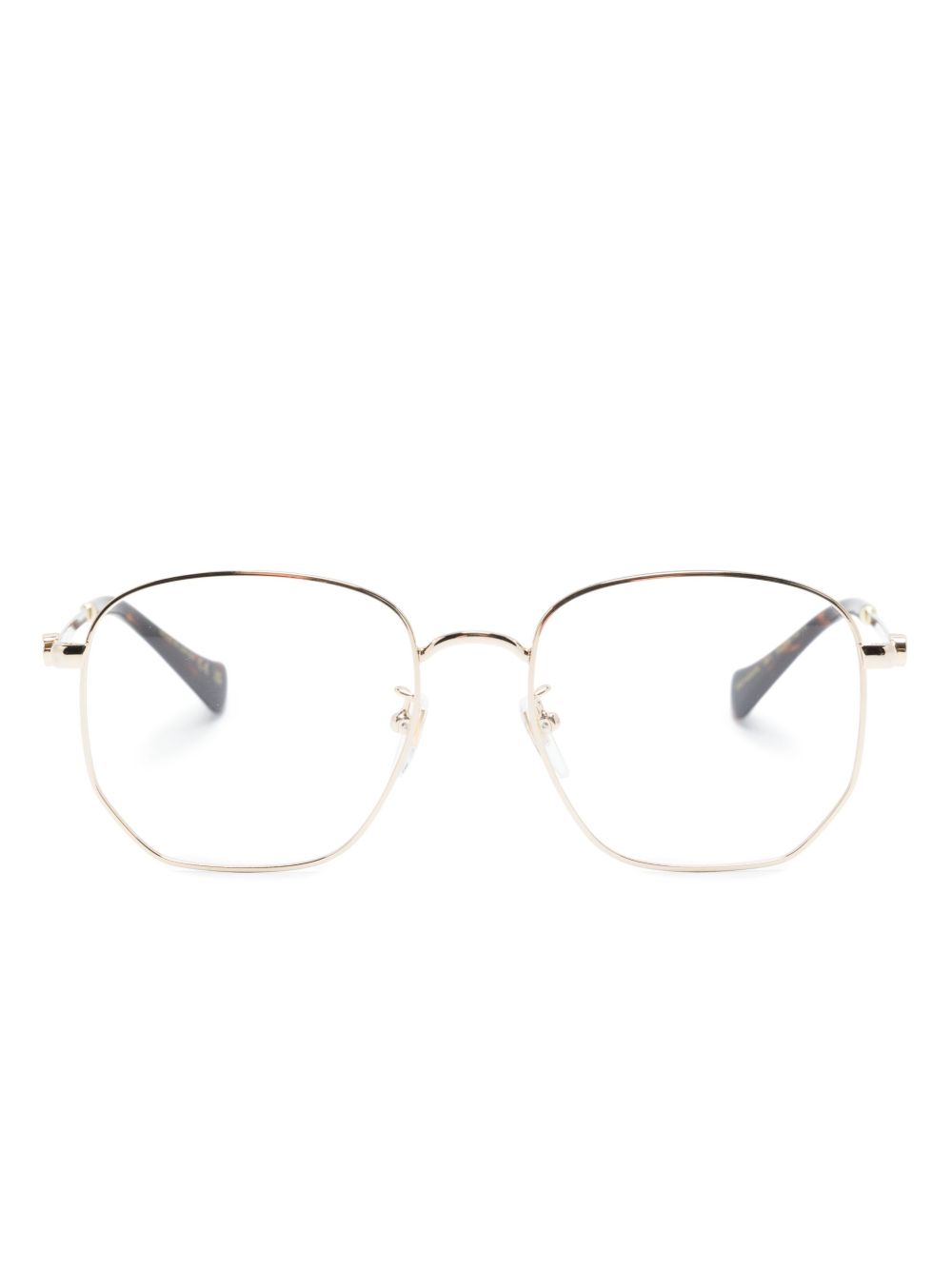 Gucci Eyewear Interlocking G 方框眼镜 - 金色