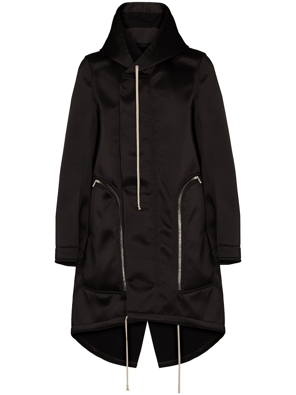 Rick Owens Bauhaus Fishtail 超大款外套 - 黑色