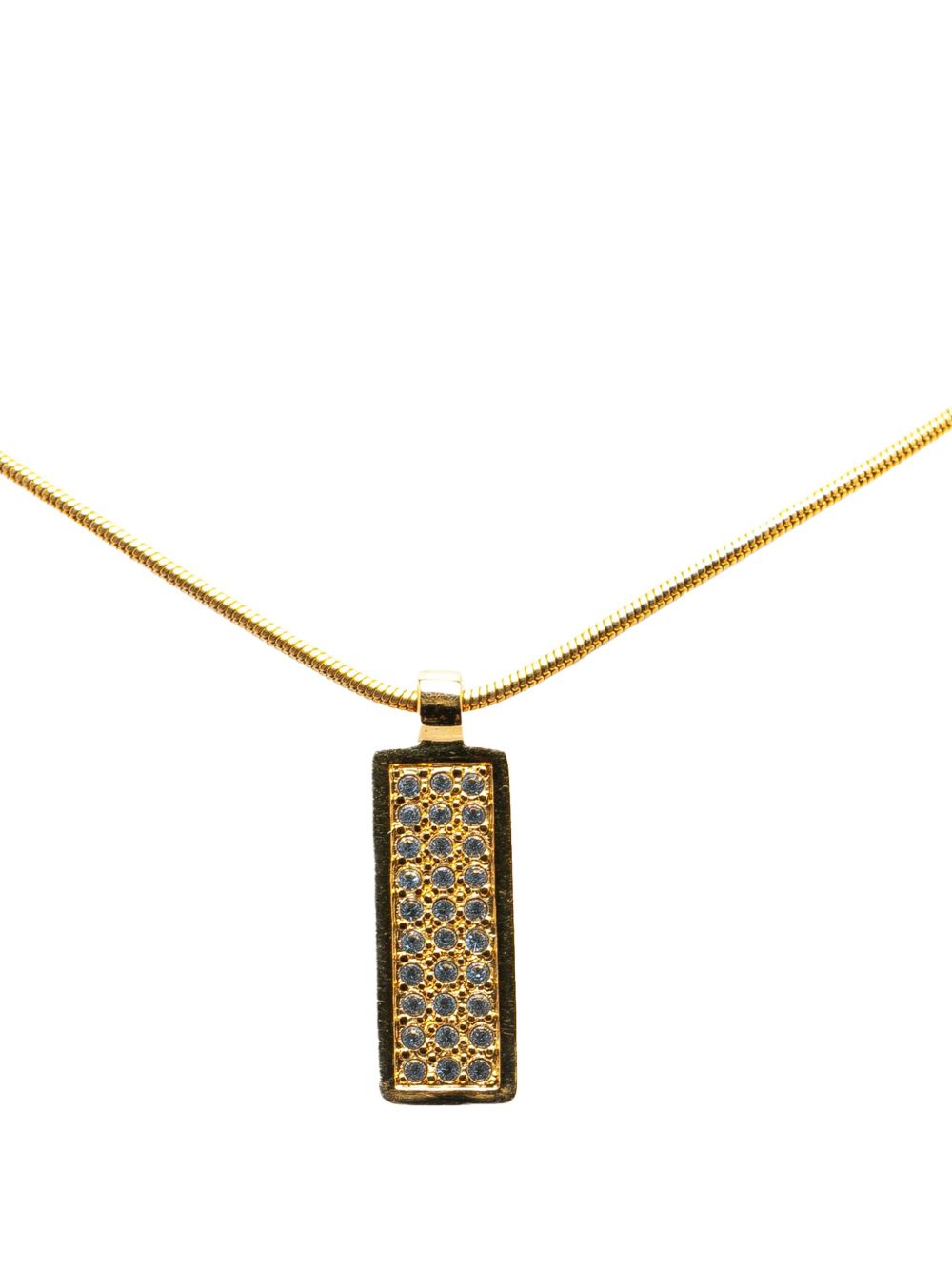 Christian Dior Pre-Owned 镀金 Oblique Trotter 吊饰装饰项链（1900年代典藏款） - 金色
