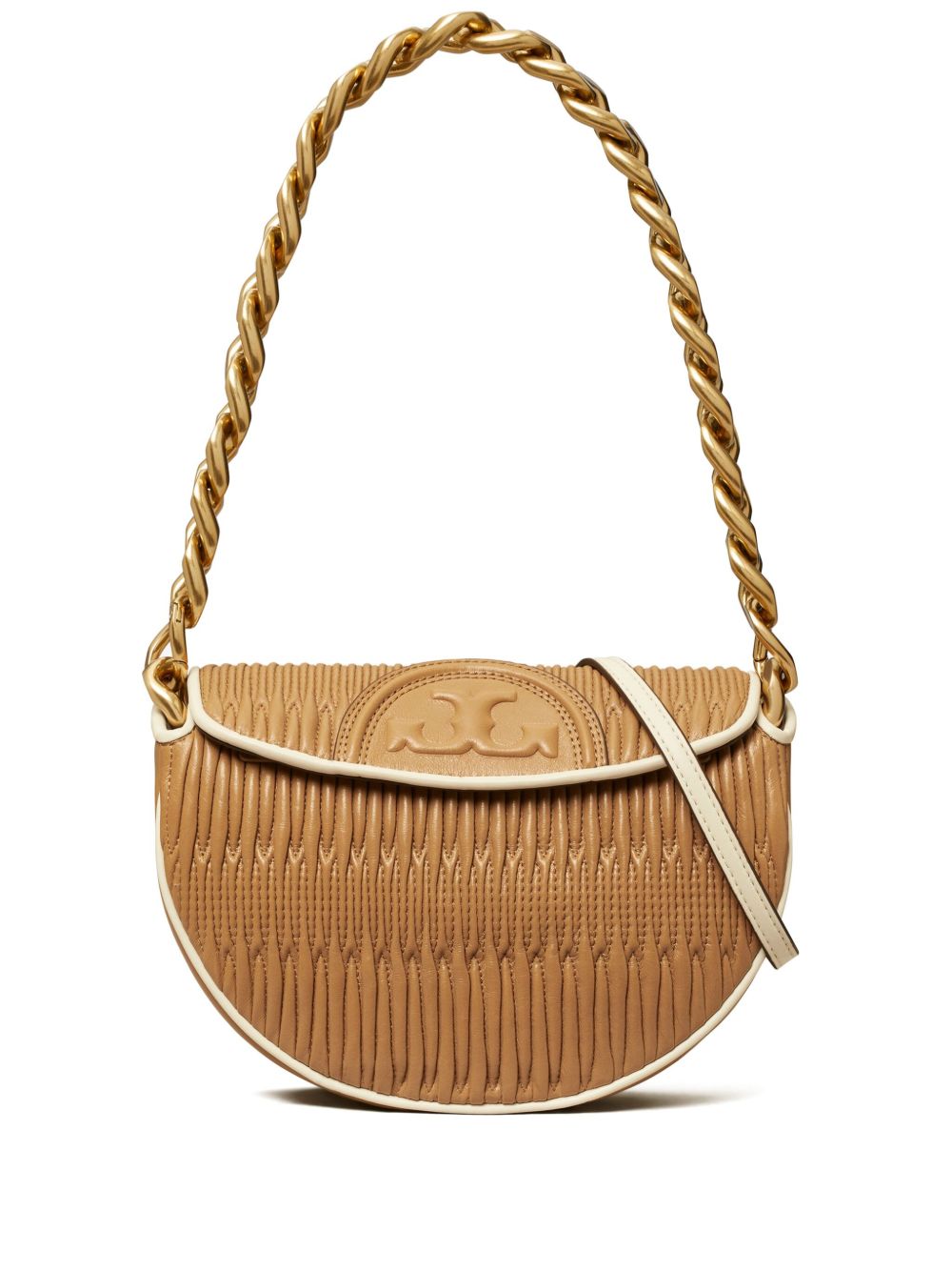 Tory Burch Fleming 半月形迷你包 - 褐色