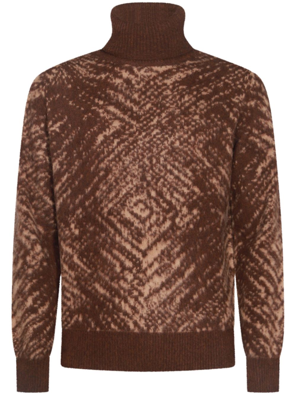 Piacenza Cashmere 拉绒效果毛衣 - 褐色