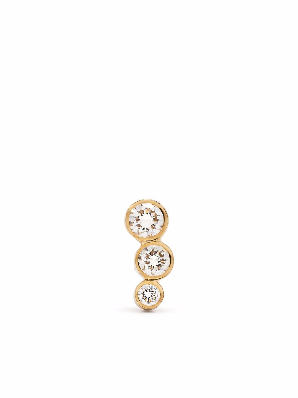 Sophie Bille Brahe Croissant 18K黄金钻石耳环 - 金色