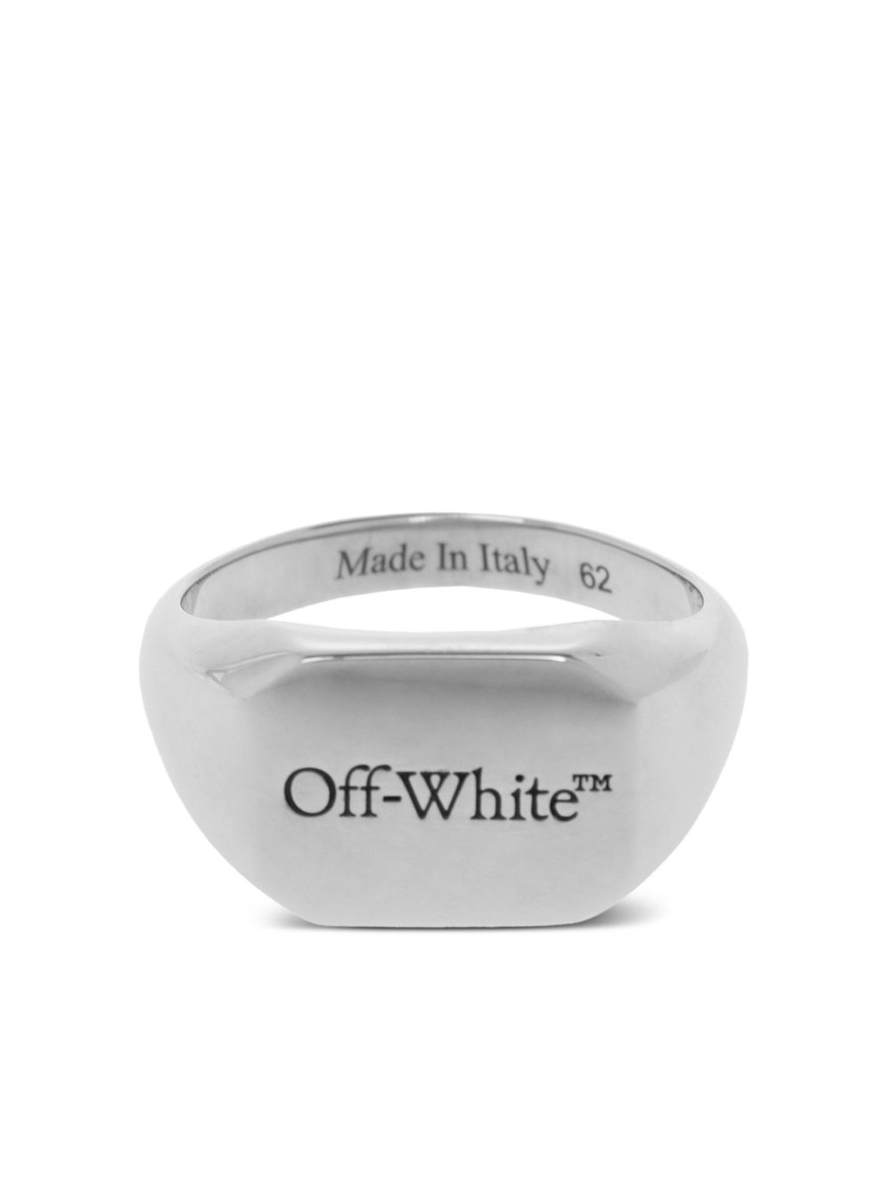 Off-White 雕刻戒指 - 银色