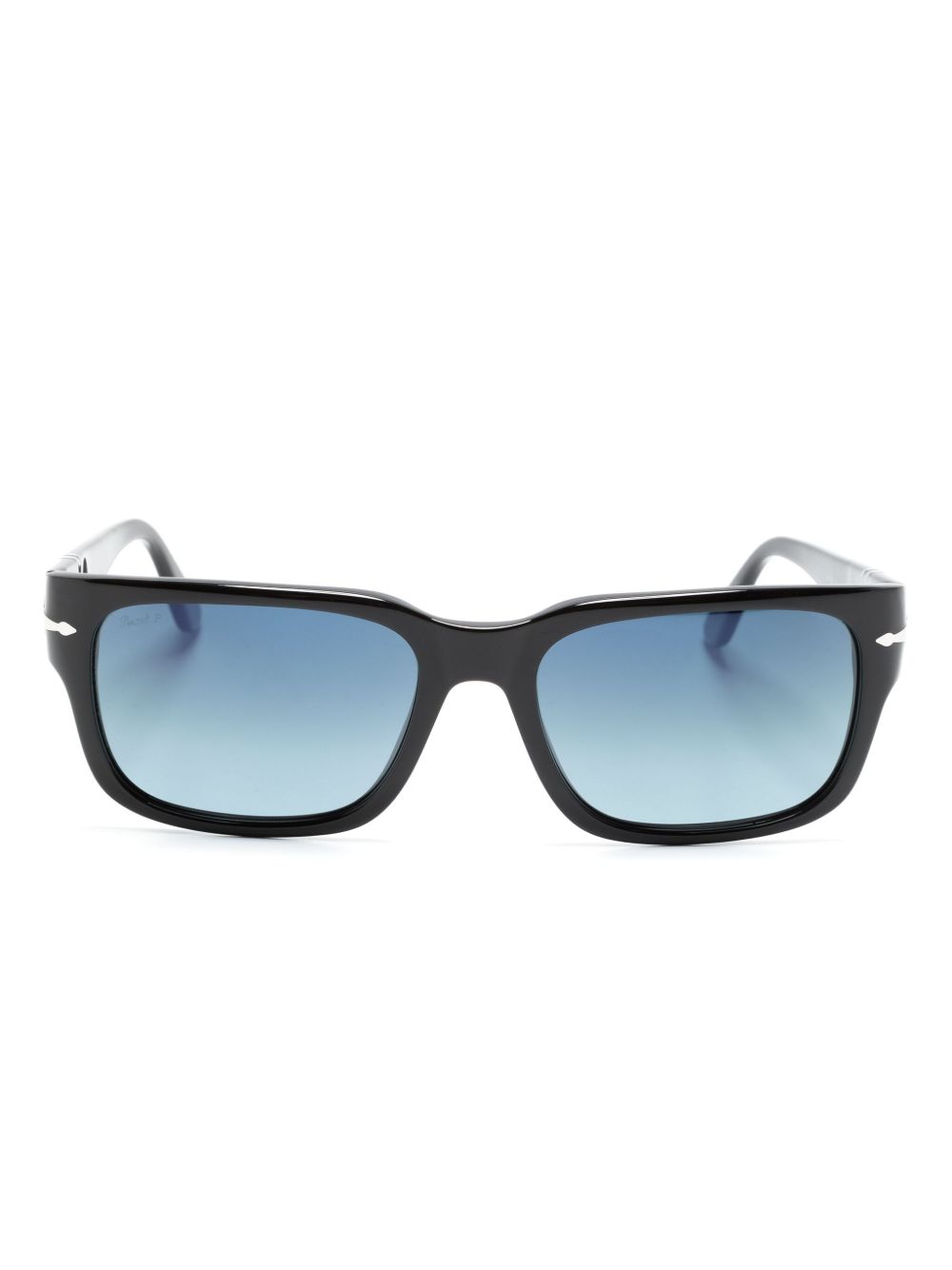 Persol 长方形框太阳眼镜 - 黑色