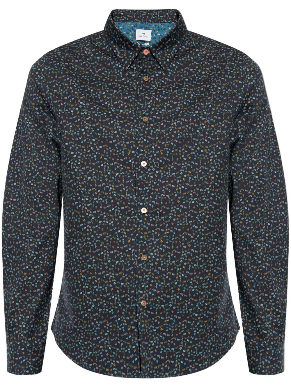 PS Paul Smith Oxalis Floral-print shirt - 蓝色
