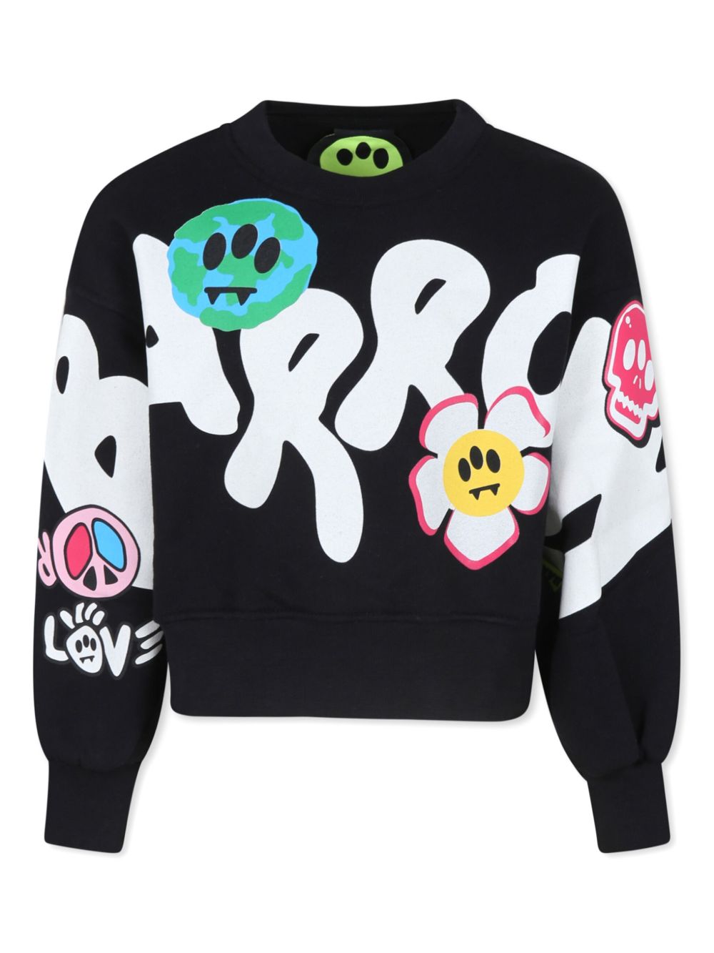 Barrow kids logo印花棉卫衣 - 黑色