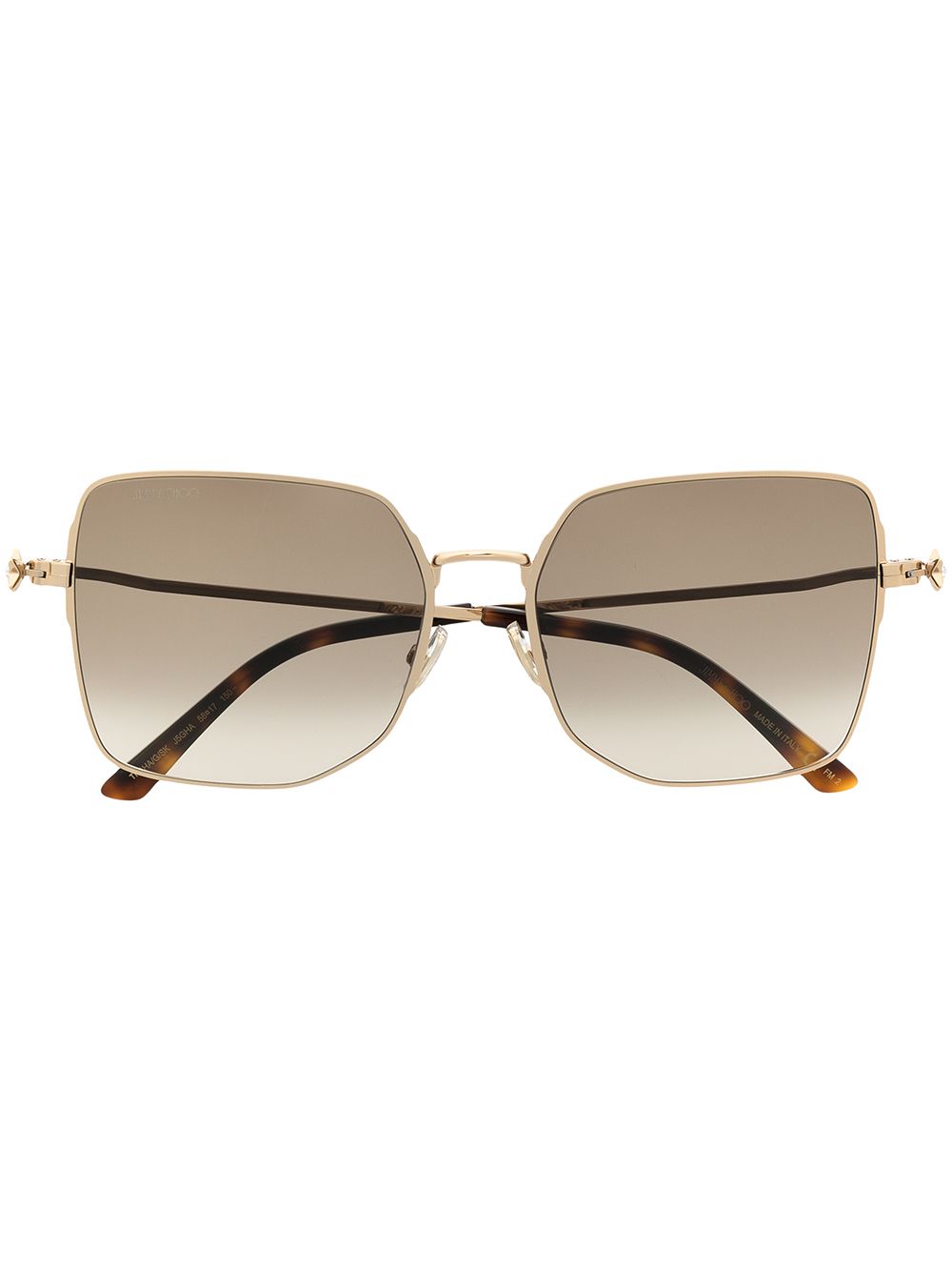 Jimmy Choo Eyewear 周仰杰 Trisha 超大方框太阳眼镜 - 褐色