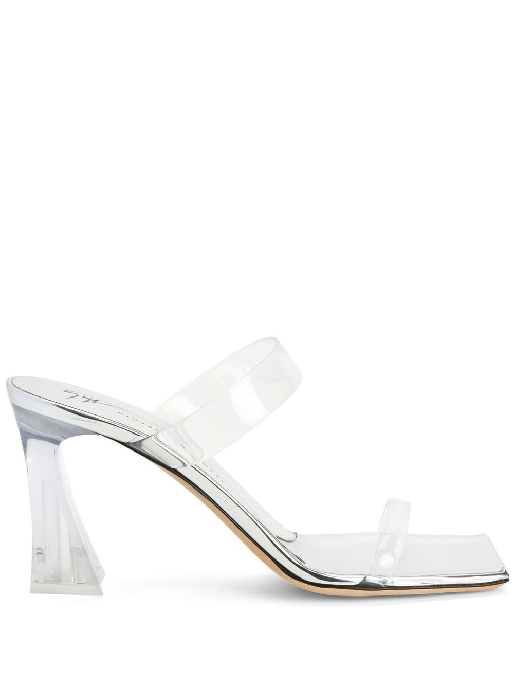 Giuseppe Zanotti Flaminia Plexi 套穿式穆勒鞋 - 银色