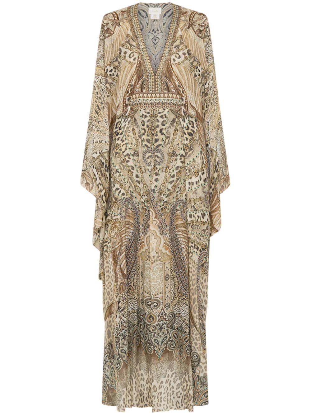 Camilla embellished kaftan - 中性色