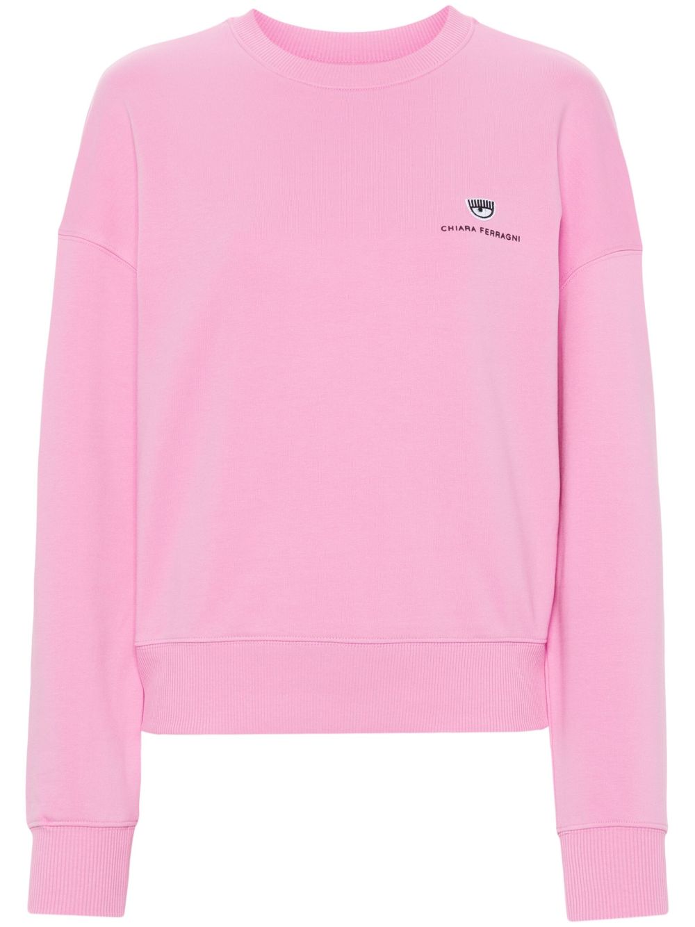 Chiara Ferragni logo贴花卫衣 - 粉色