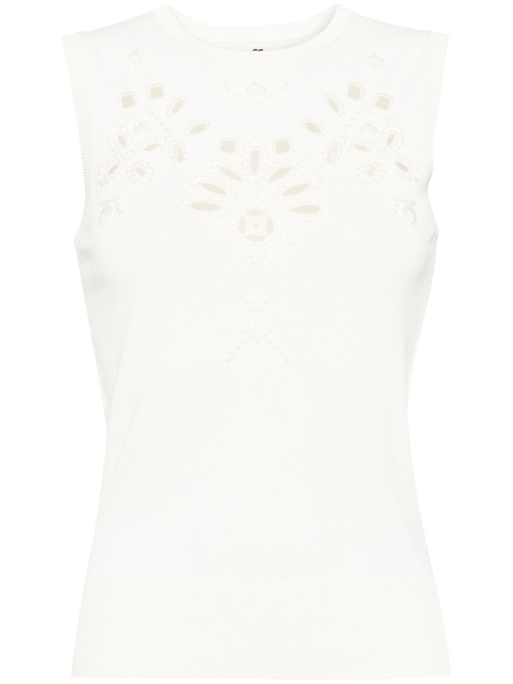 Ermanno Scervino 马德拉刺绣坦克背心 - 中性色