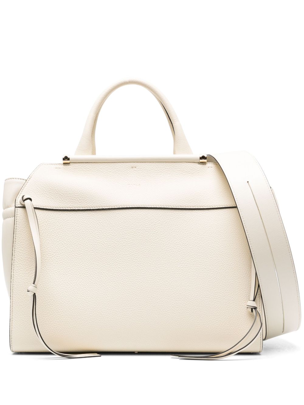 Chloé Steph 中号皮质托特包 - 白色