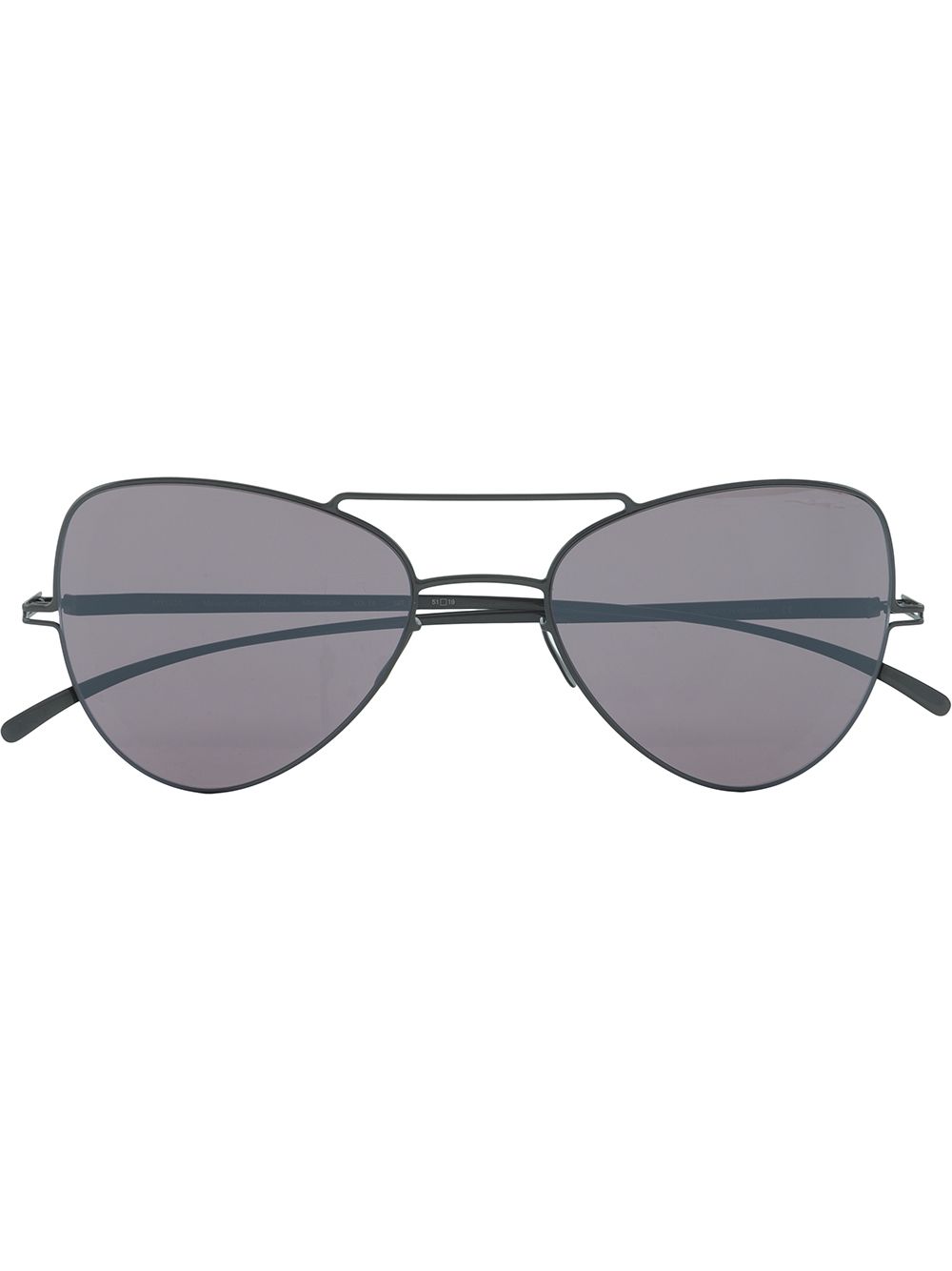 Mykita x Maison Margiela 飞行员镜框太阳眼镜 - 黑色