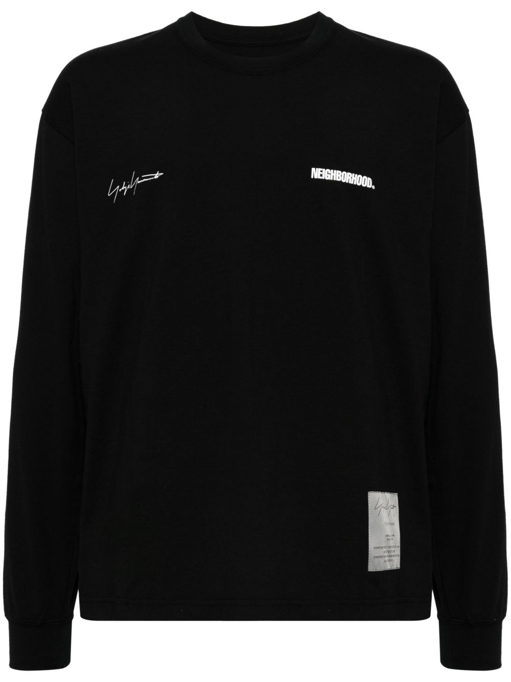 Yohji Yamamoto x NEIGHBORHOOD logo印花棉T恤 - 黑色
