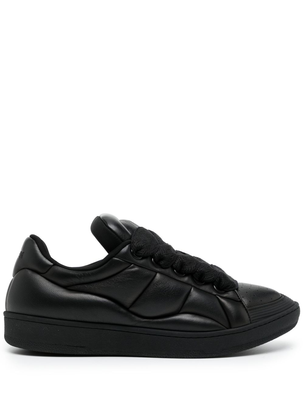 Lanvin Curb XL 皮质运动鞋 - 黑色