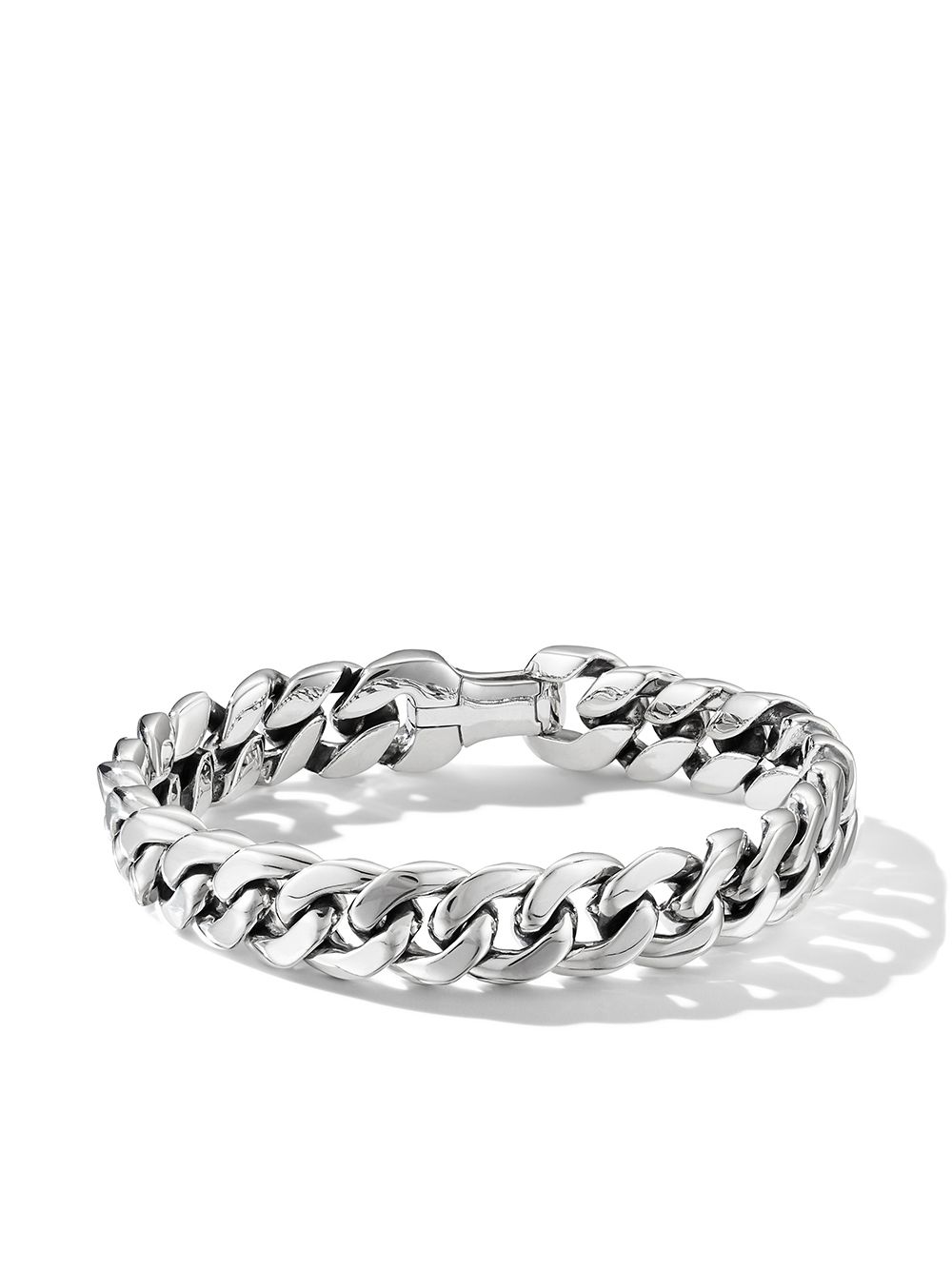 David Yurman 纯银 Curb Chain 手链 - 银色