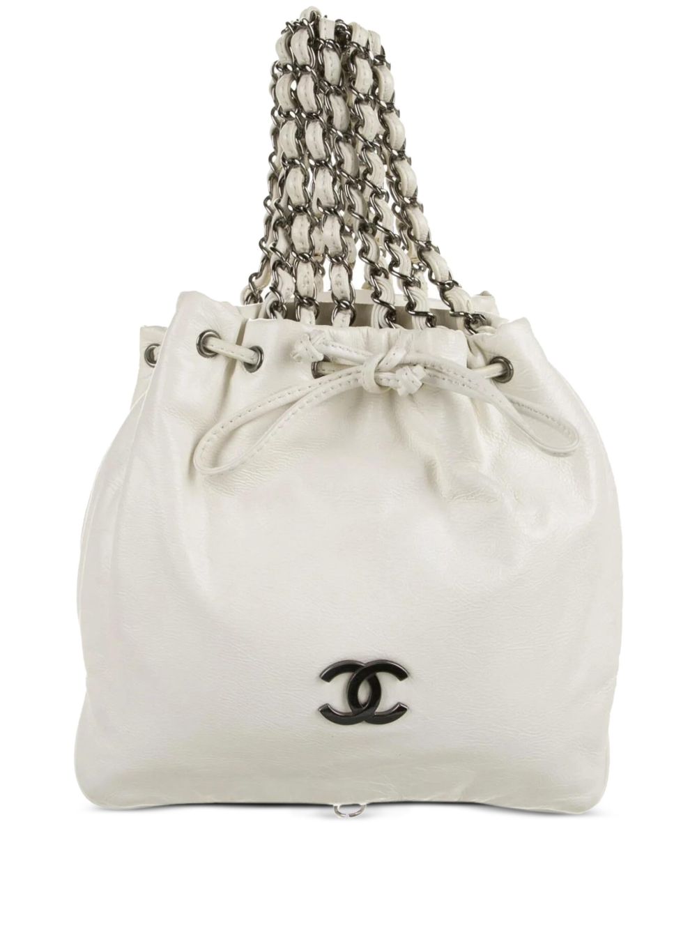 CHANEL Pre-Owned Dual Twin 迷你托特包（2007年典藏款） - 白色