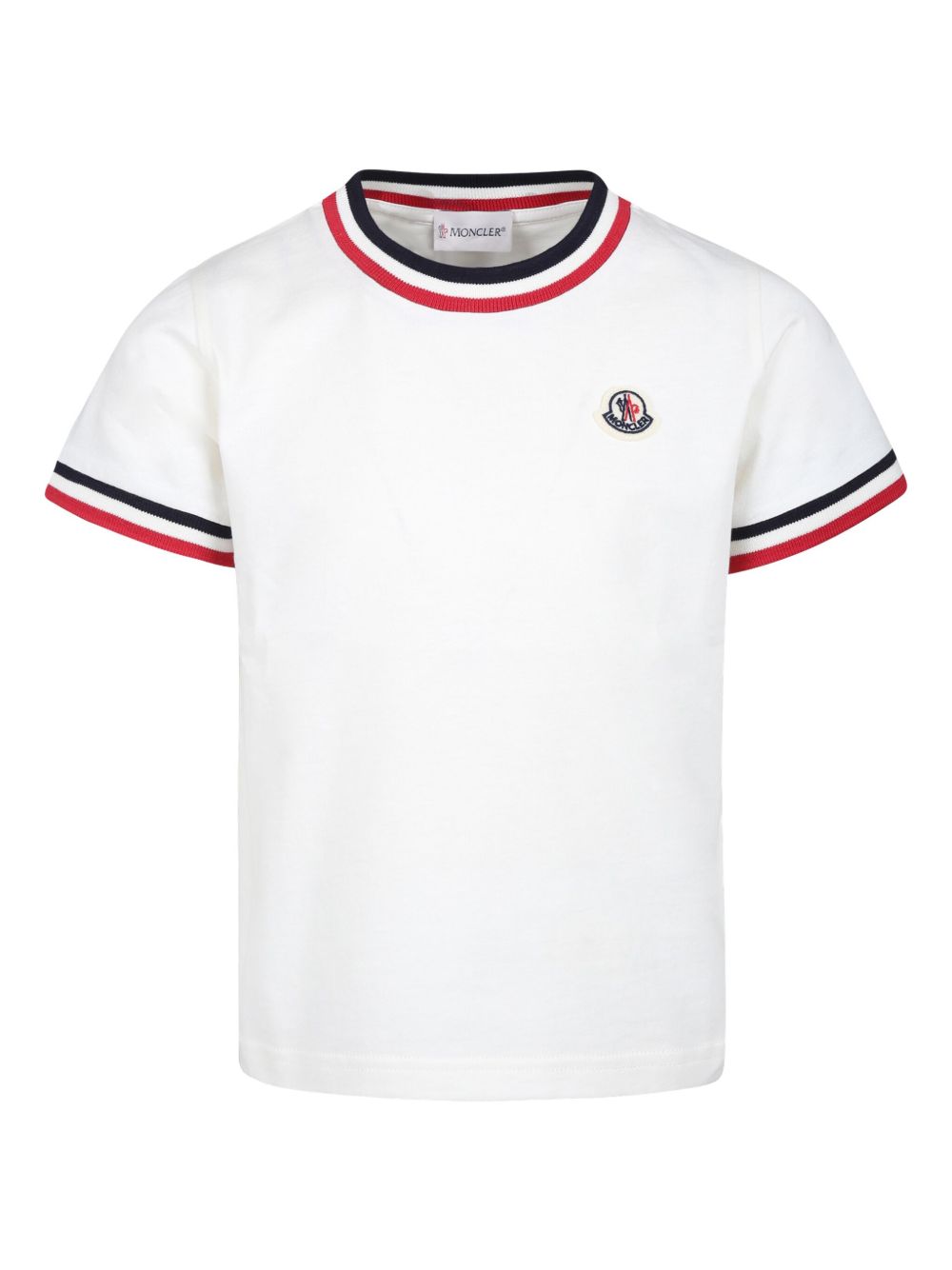 Moncler Enfant 标贴T恤 - 白色