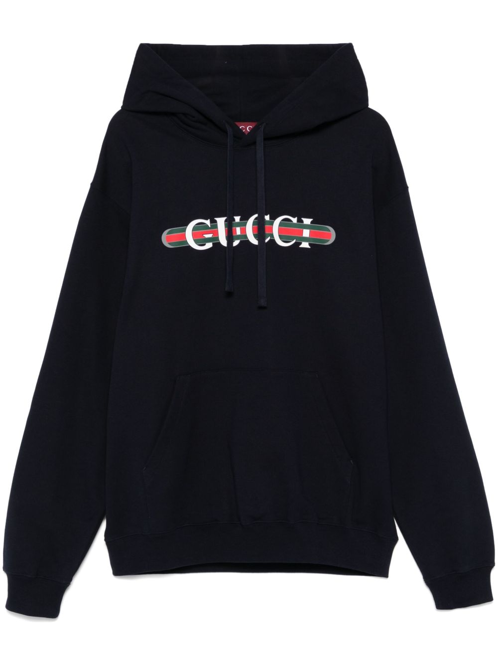Gucci 印花棉连帽衫 - 蓝色