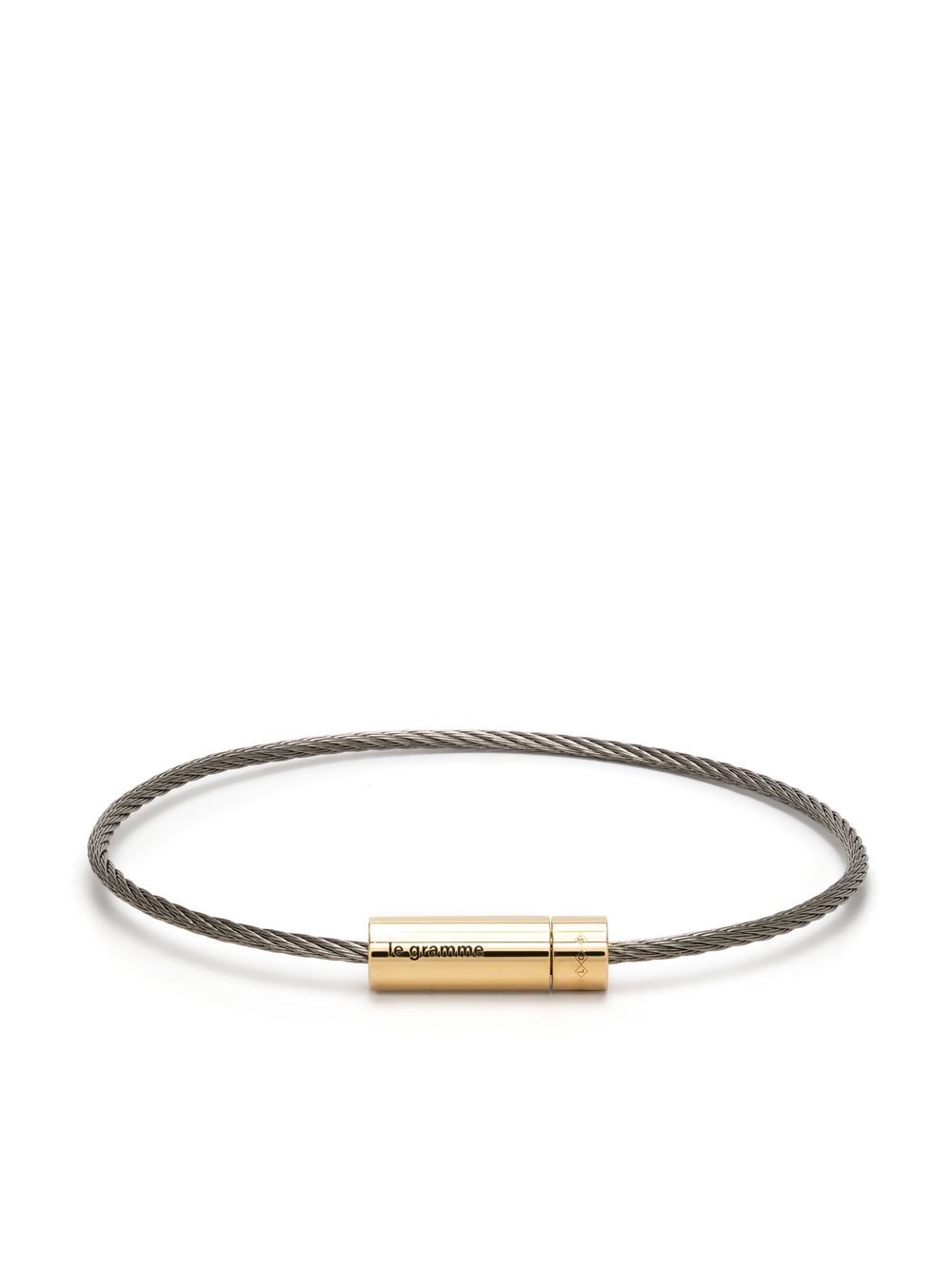 Le Gramme 6g Cable 18K黄金纯银手链 - 金色